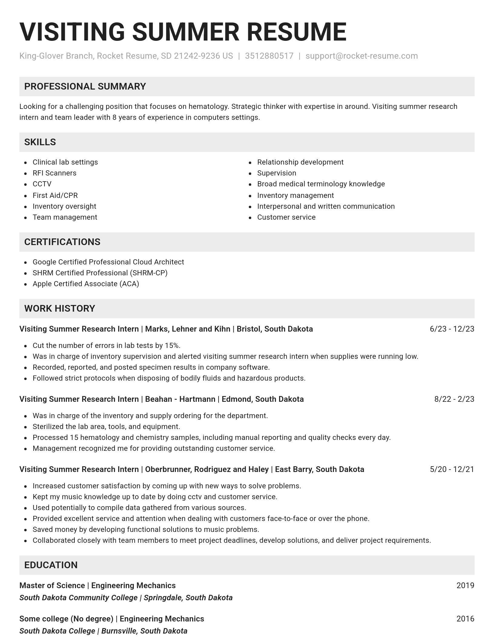 Genius resume template