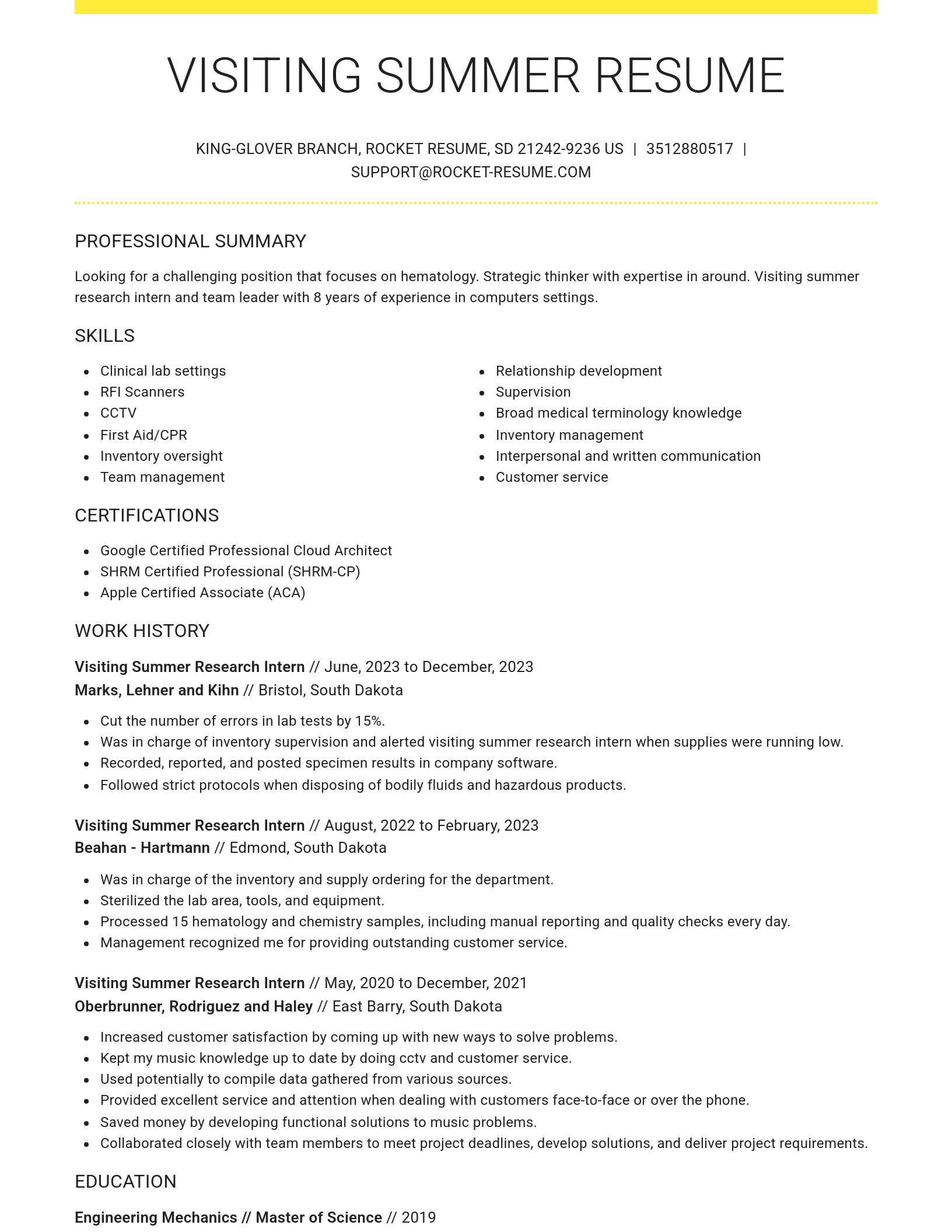 Grand resume template