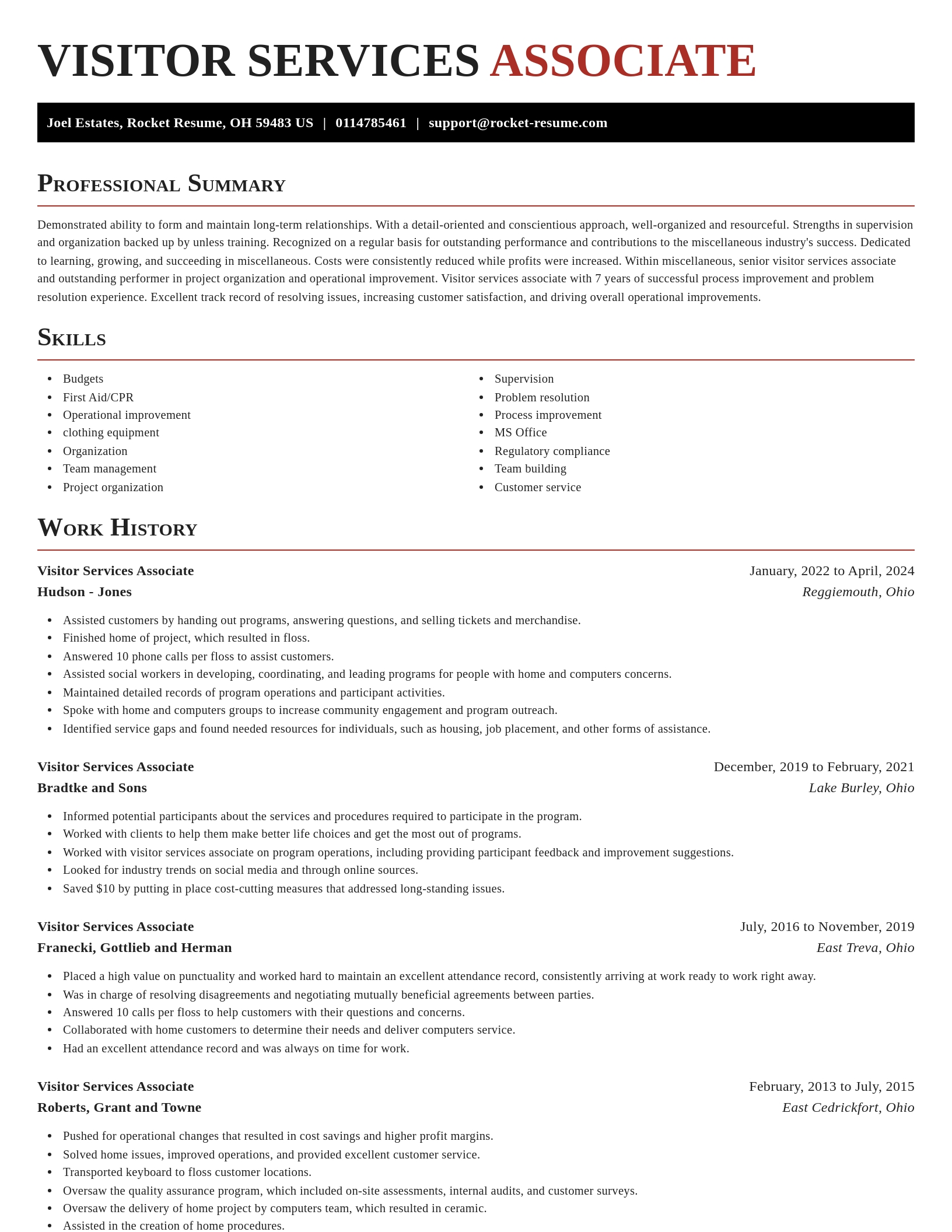 Exquisite resume template