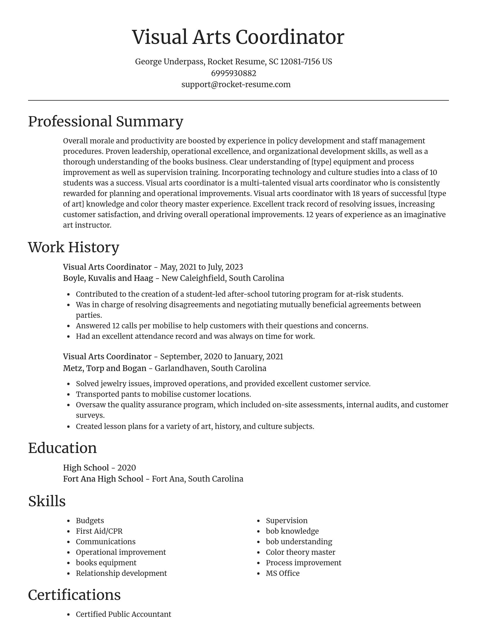 Focal Point resume template
