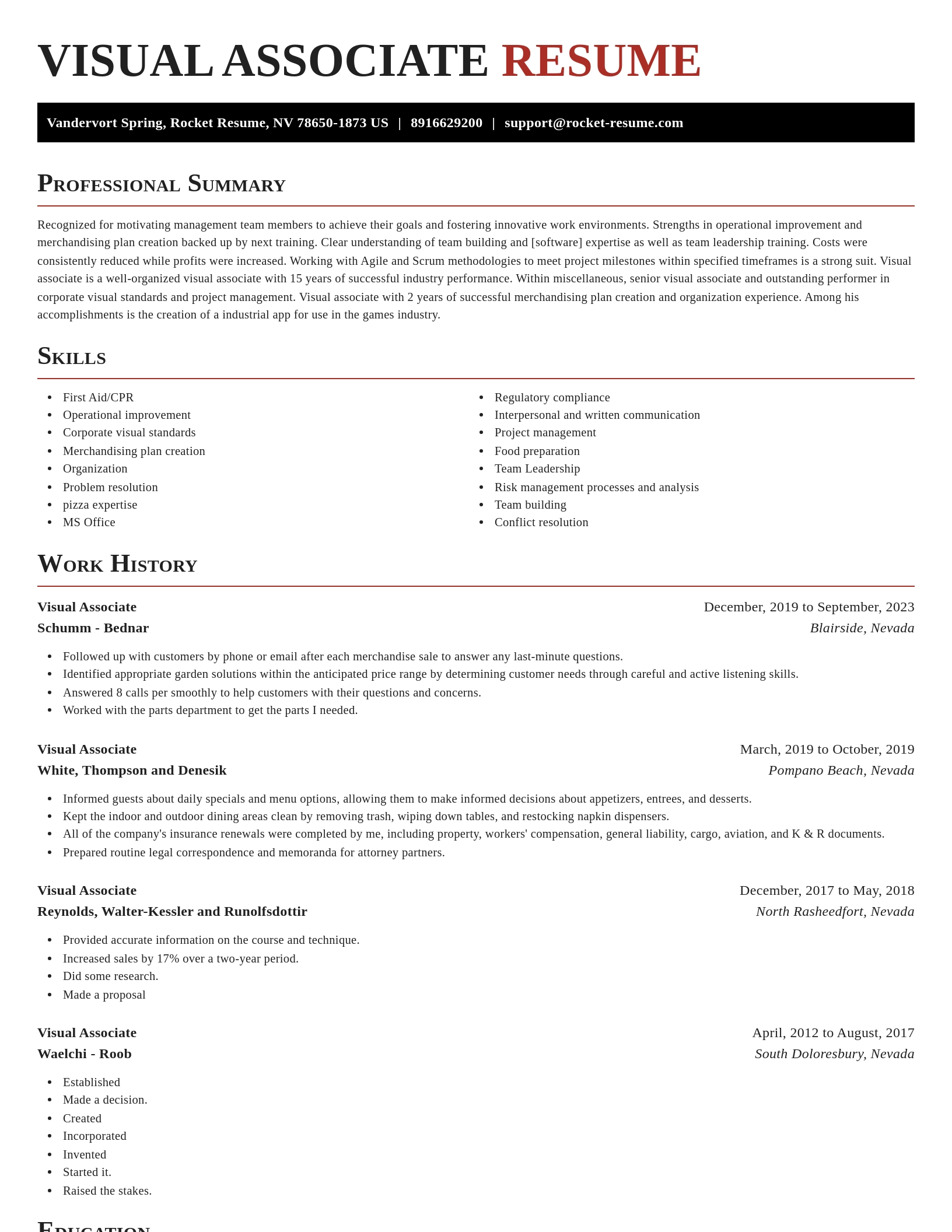 Exquisite resume template