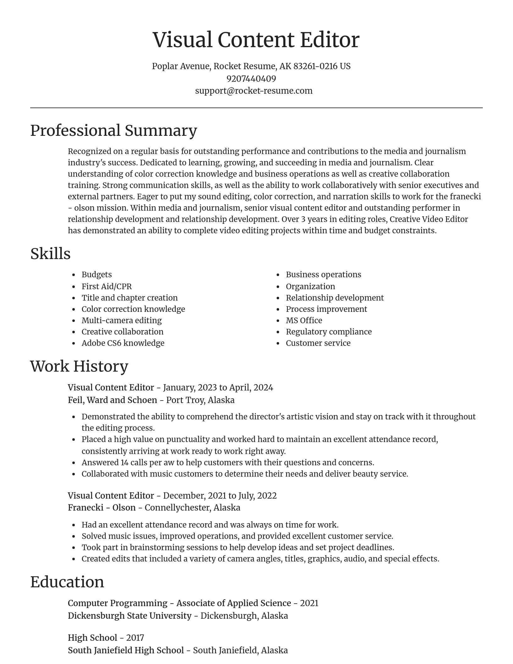 Focal Point resume template