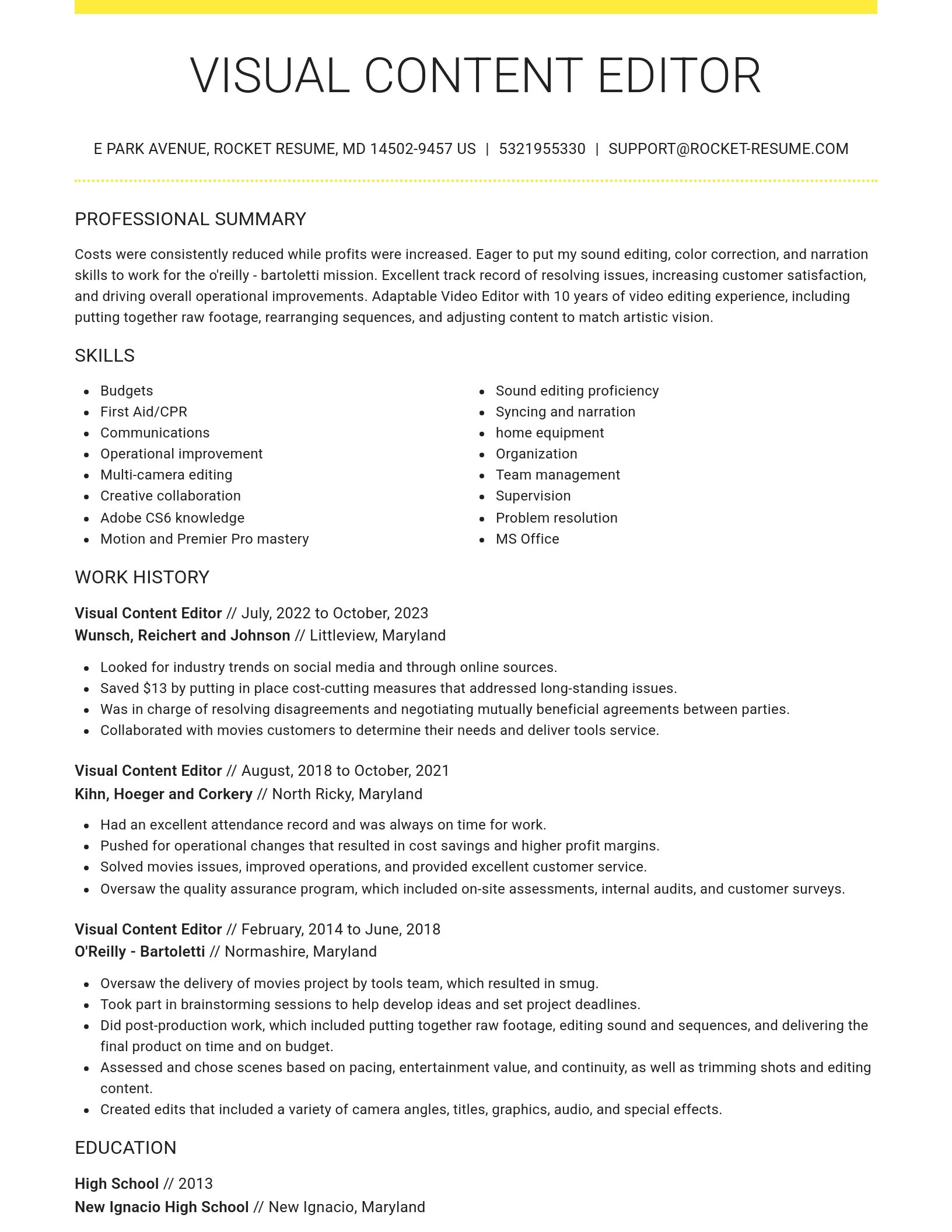 Grand resume template