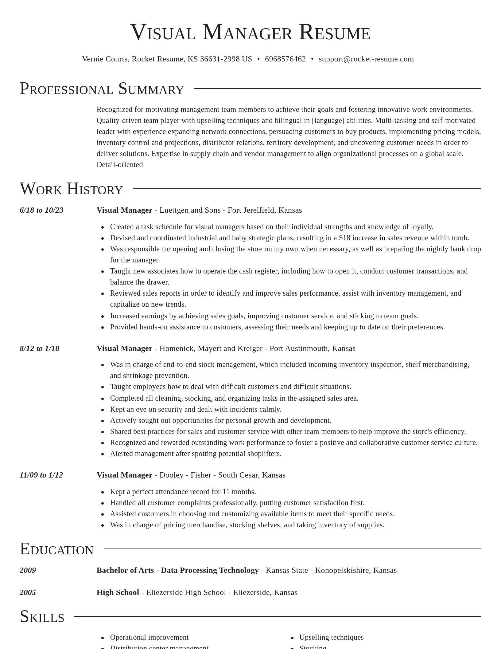 Director resume template