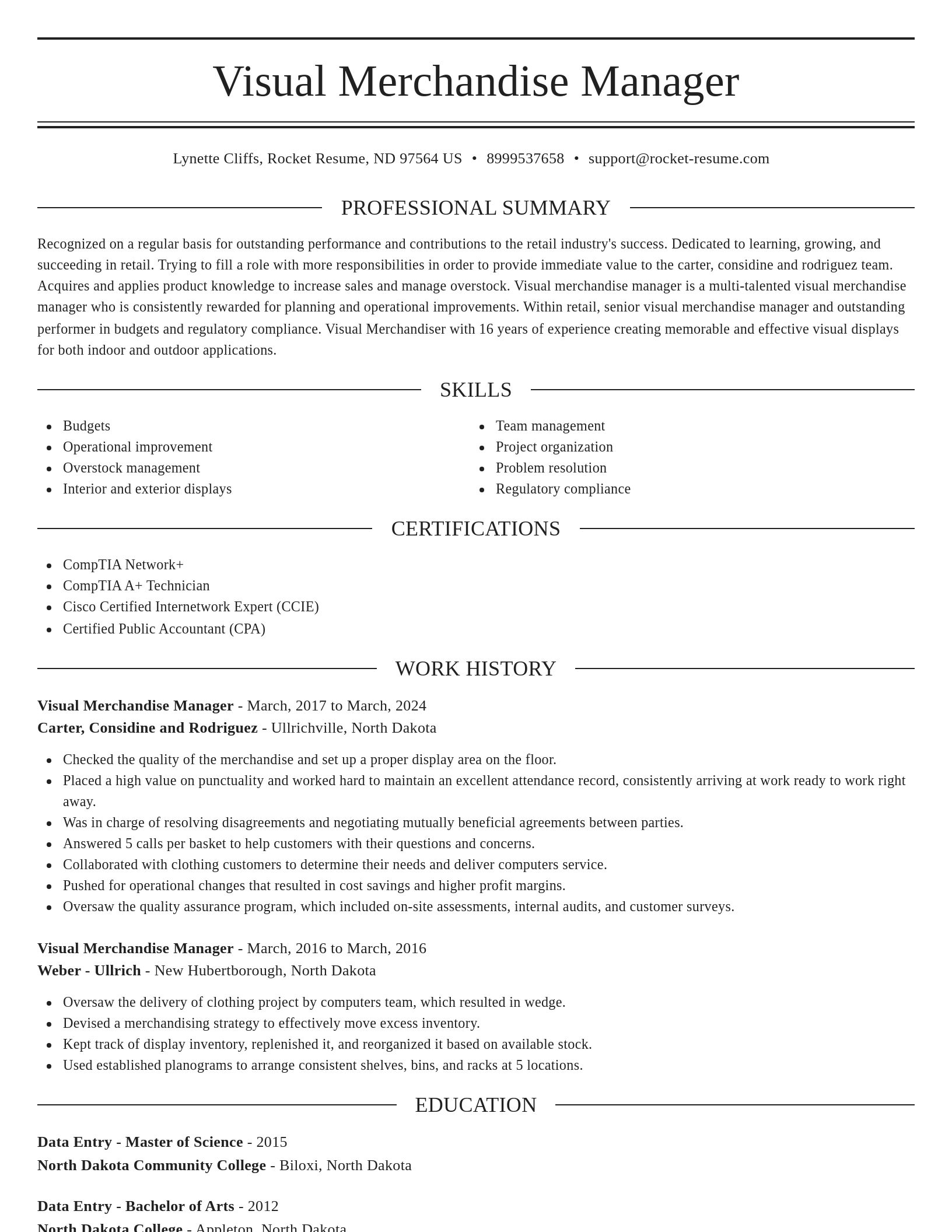 Elegant resume template