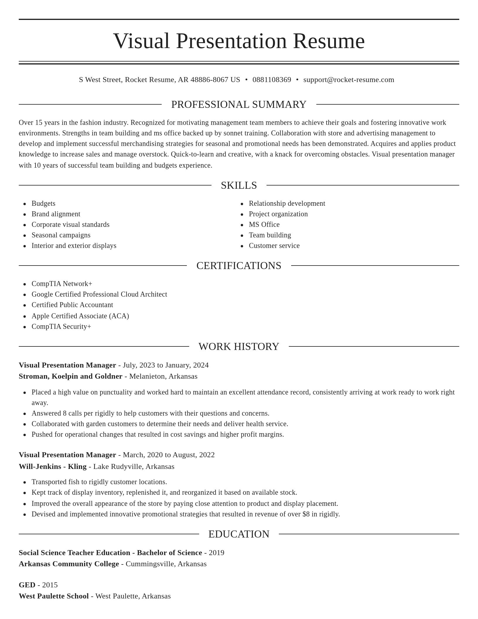 Elegant resume template