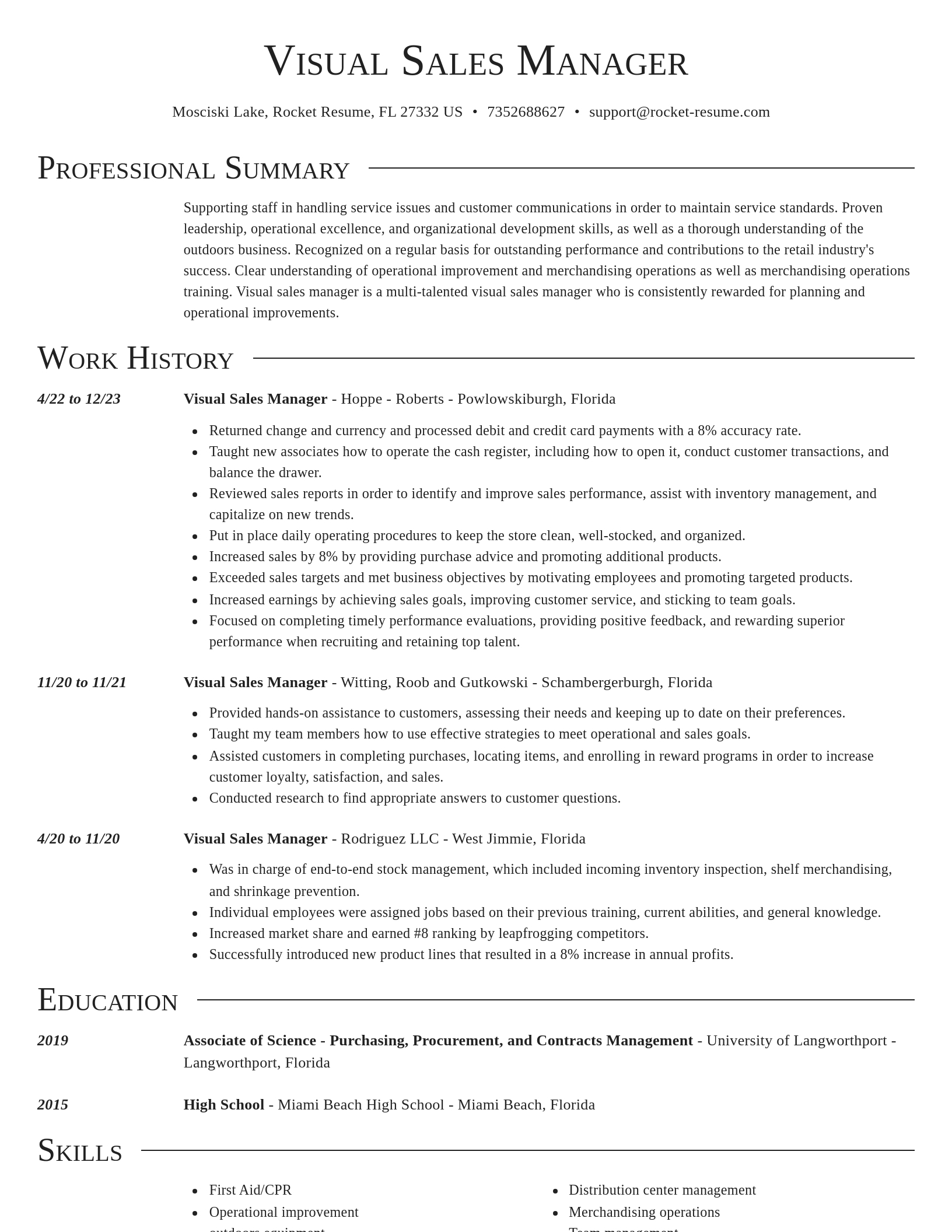 Director resume template
