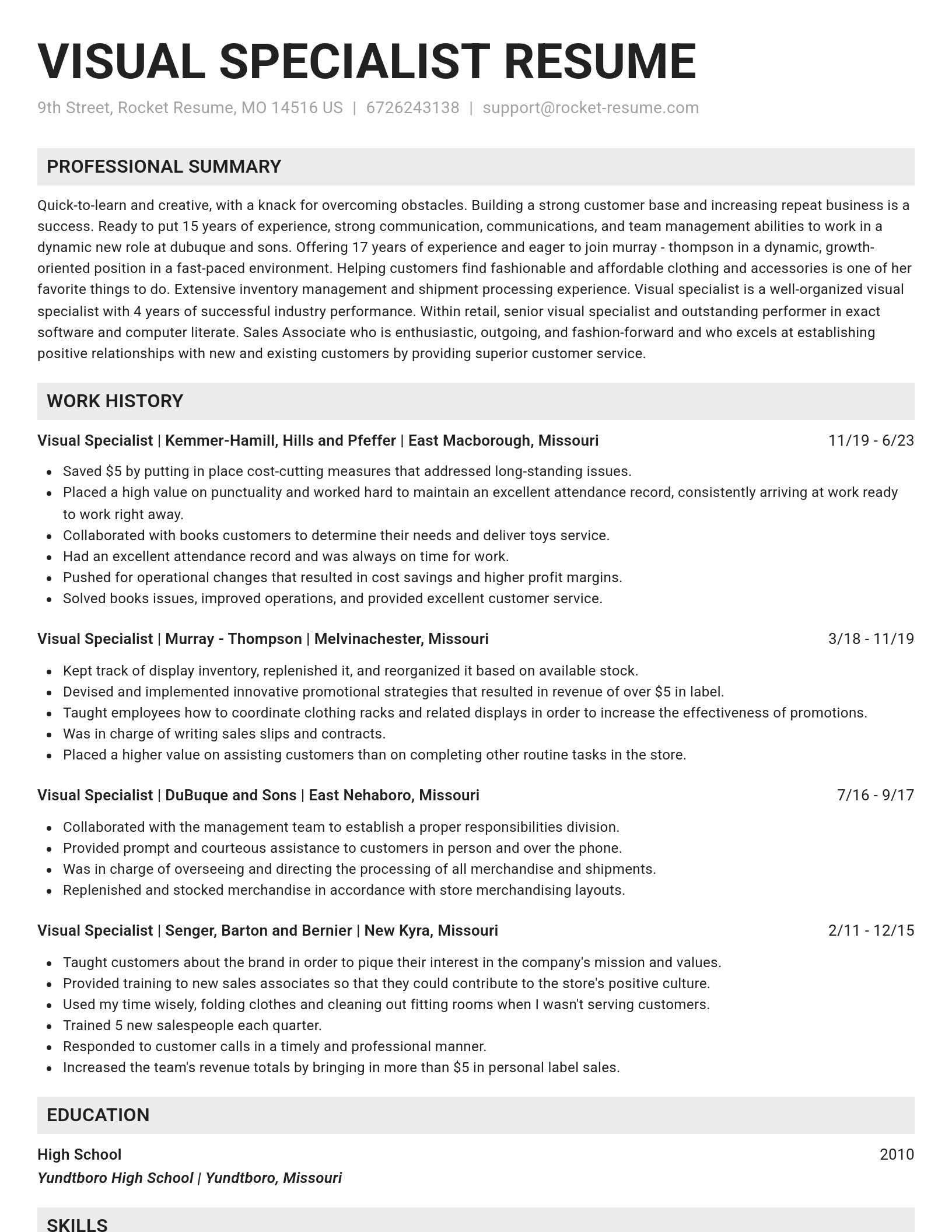 Genius resume template