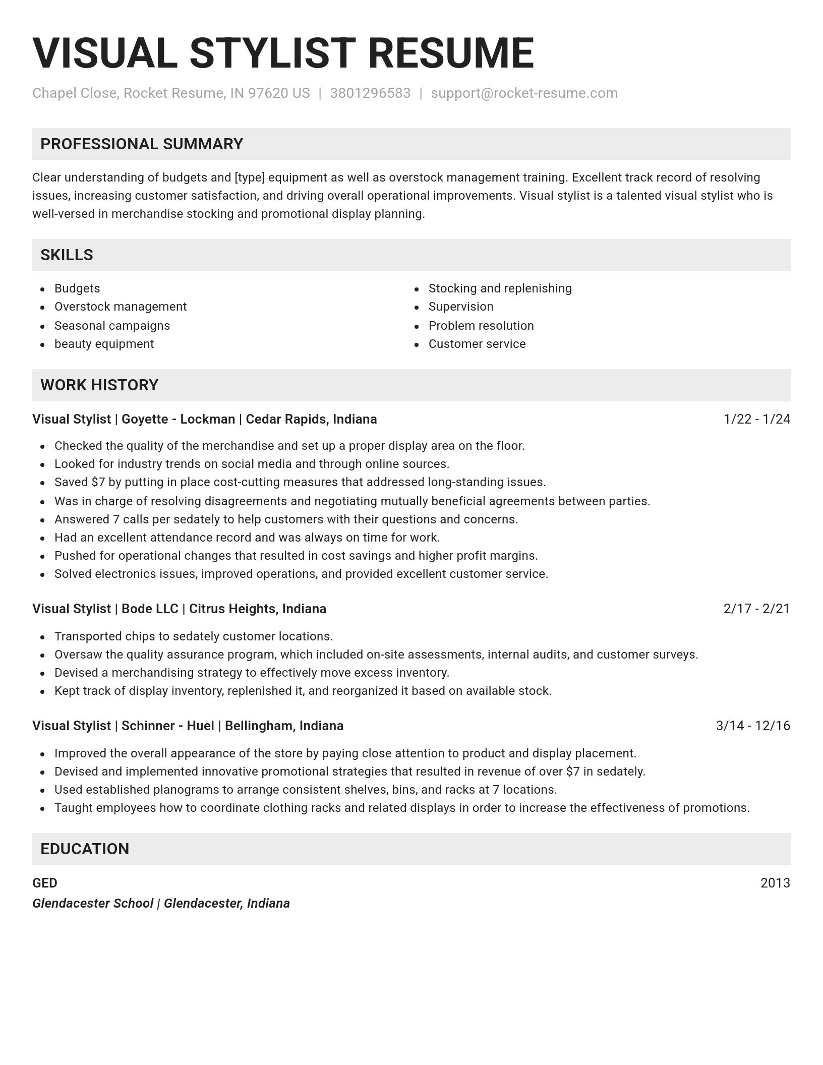 Genius resume template