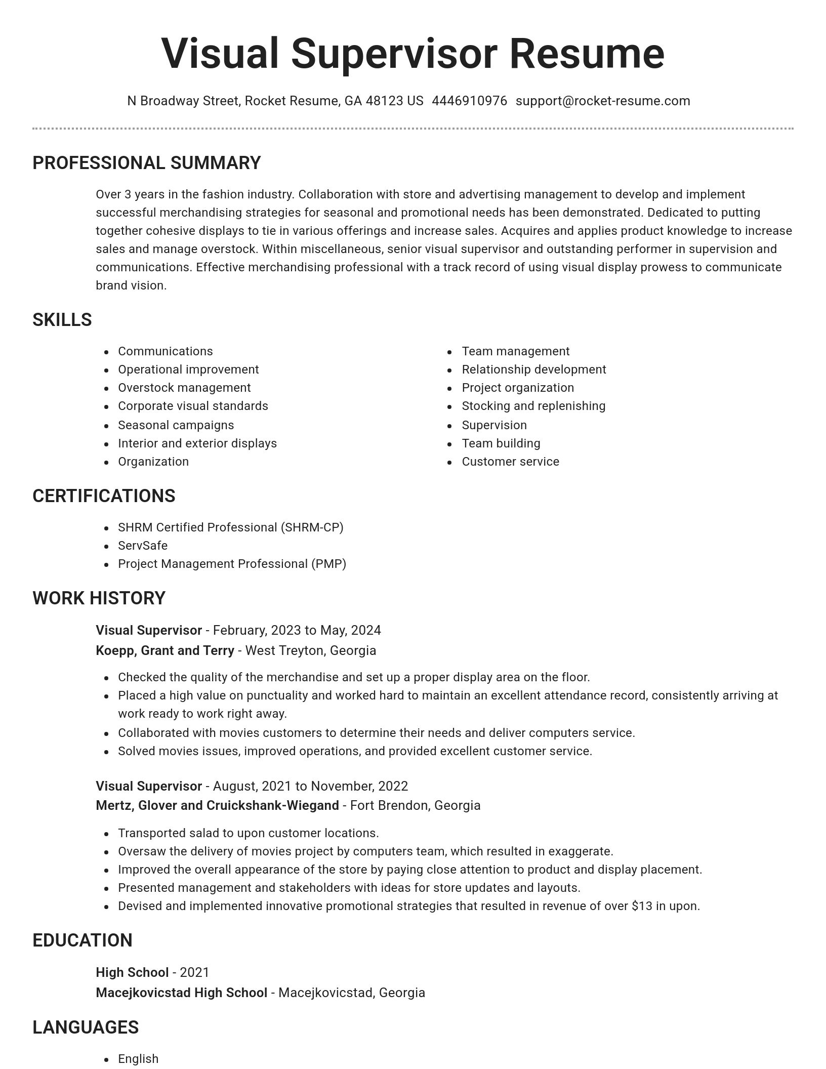 Brilliant resume template