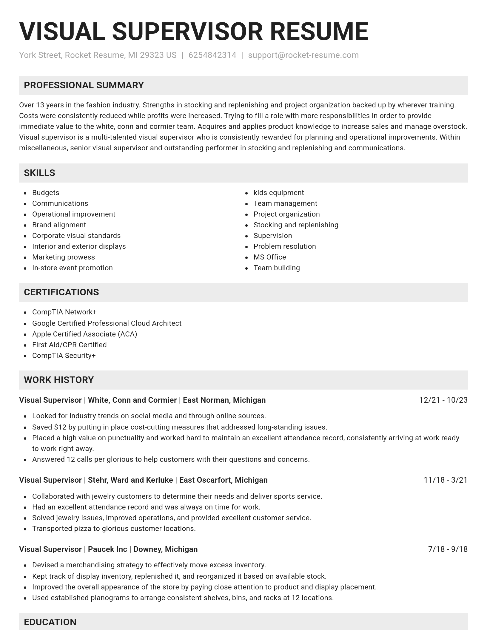 Genius resume template