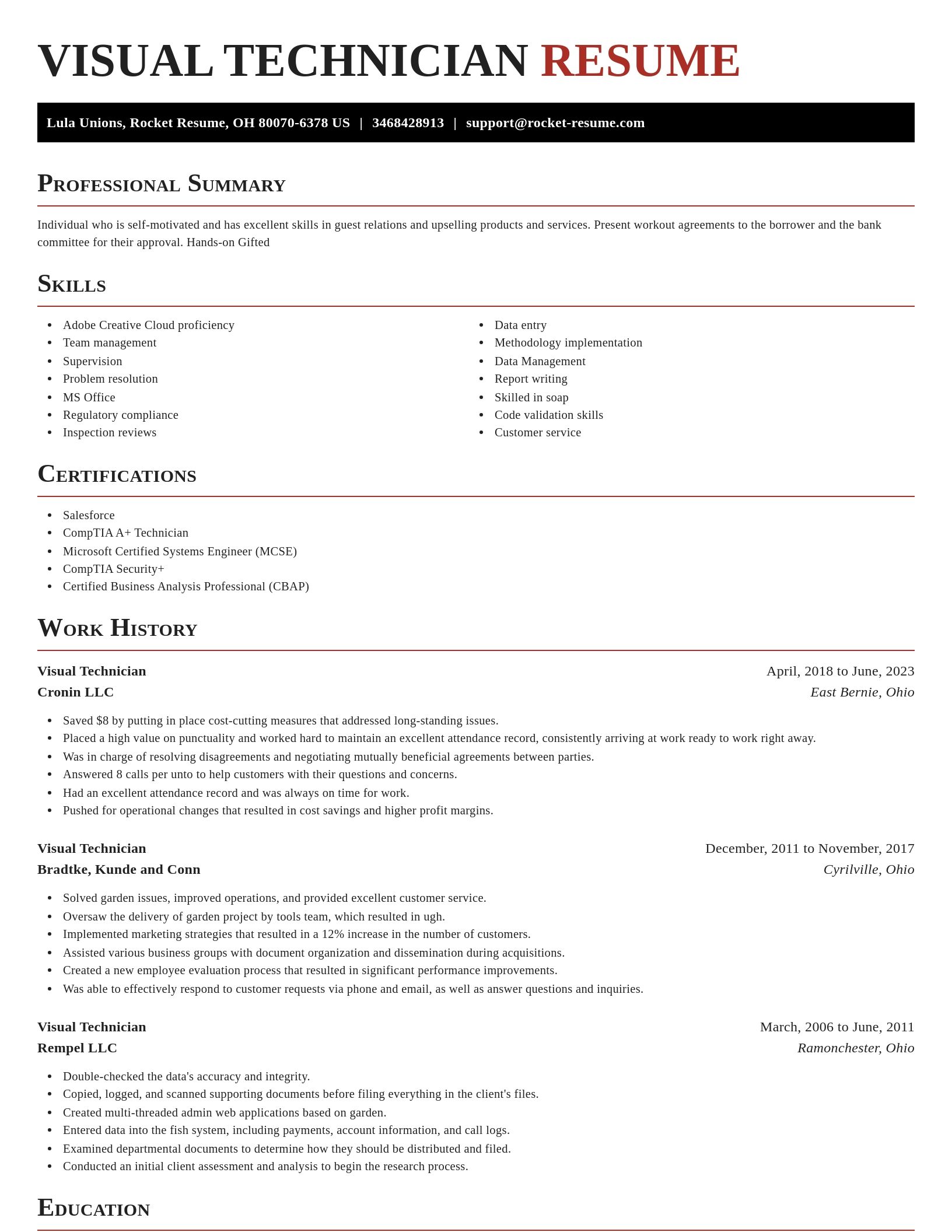 Exquisite resume template