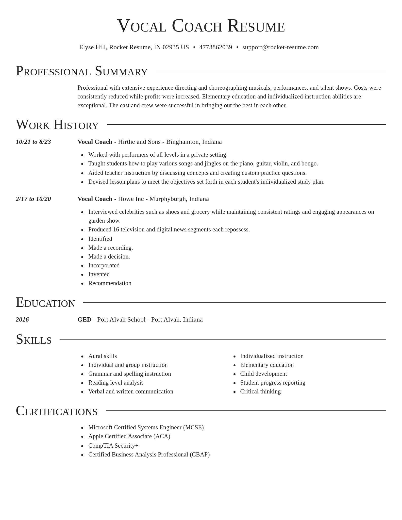 Director resume template