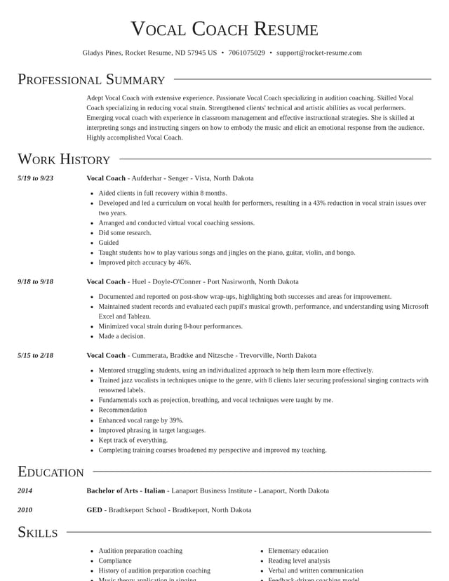 Director resume template