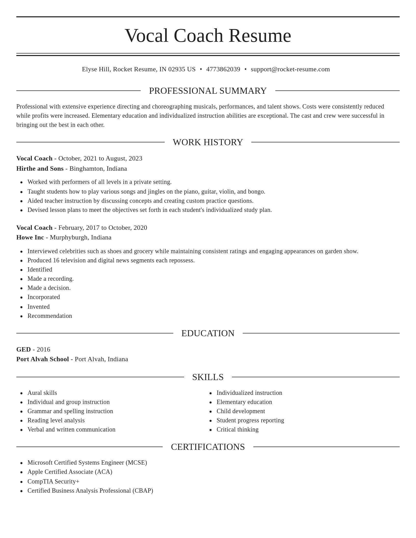 Elegant resume template