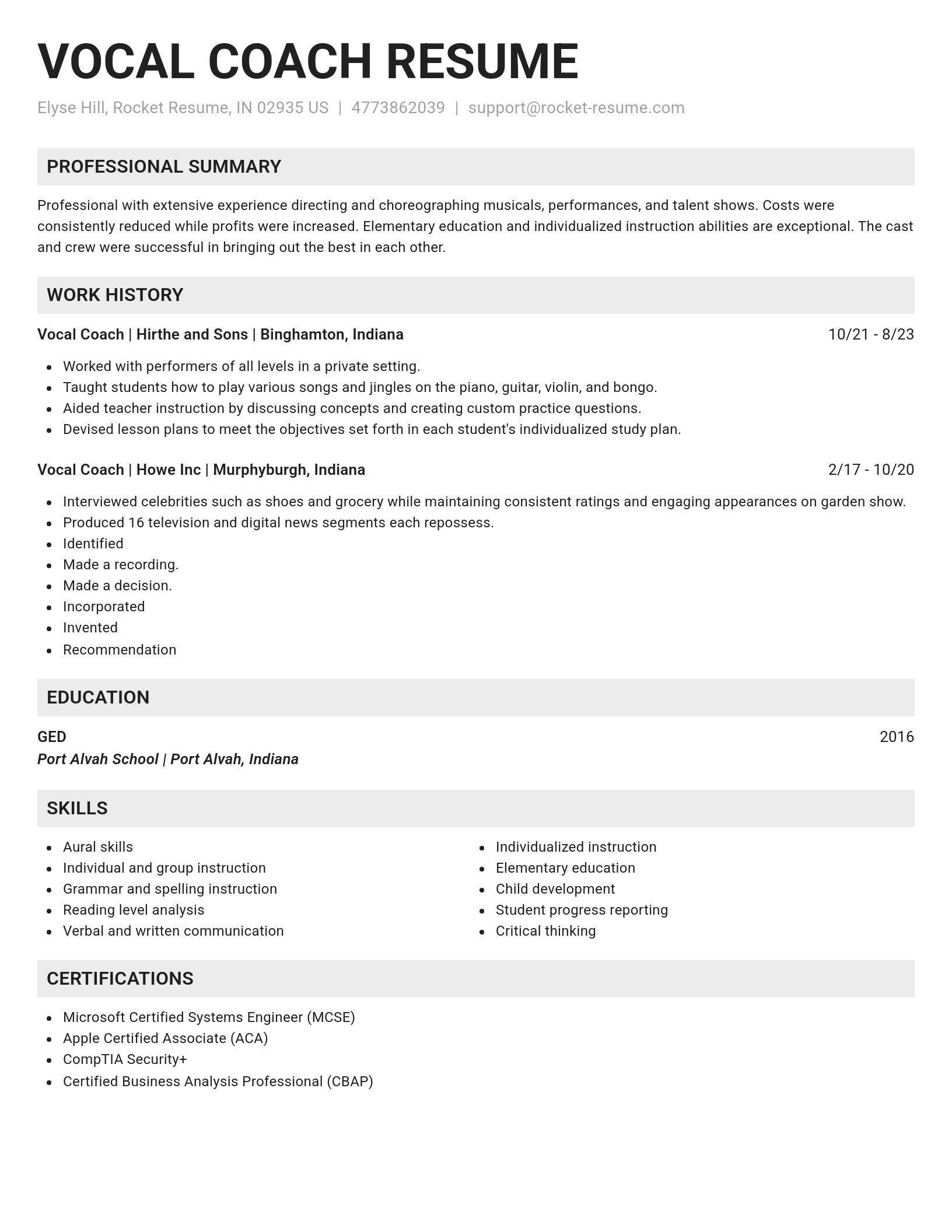 Genius resume template