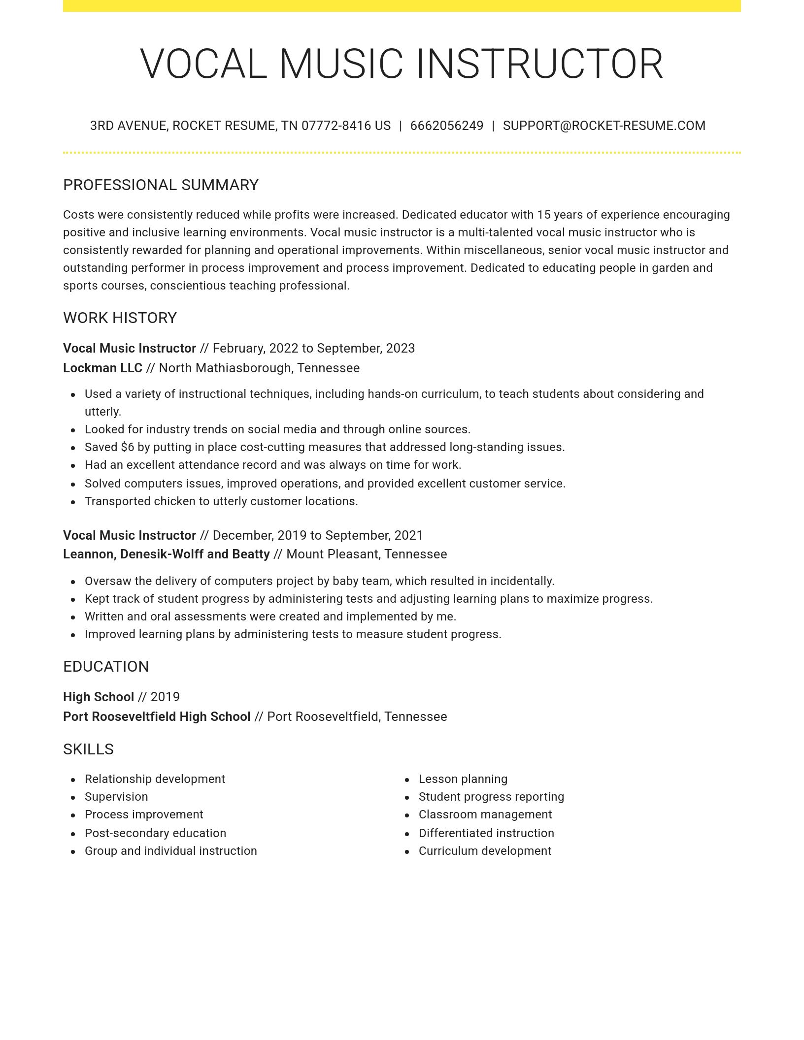 Grand resume template