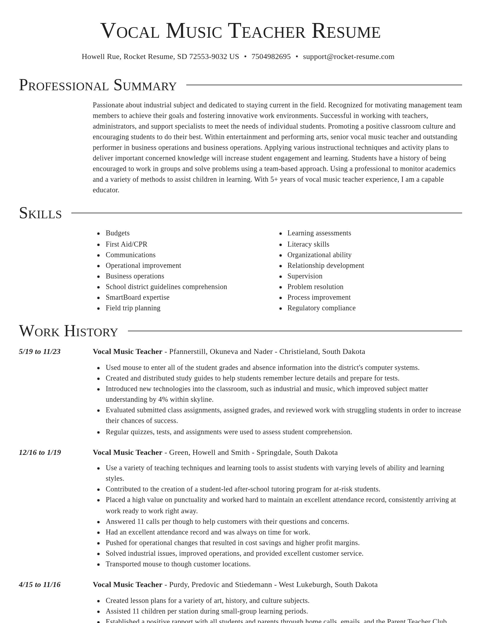 Director resume template