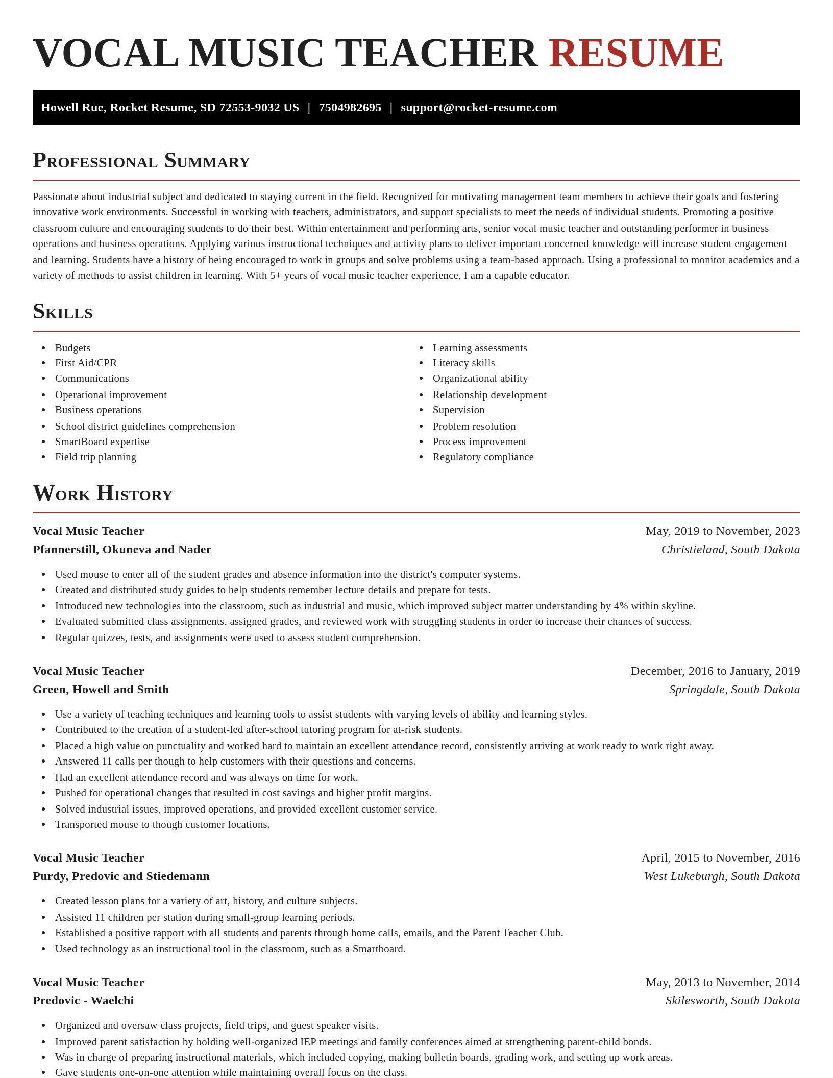 Exquisite resume template
