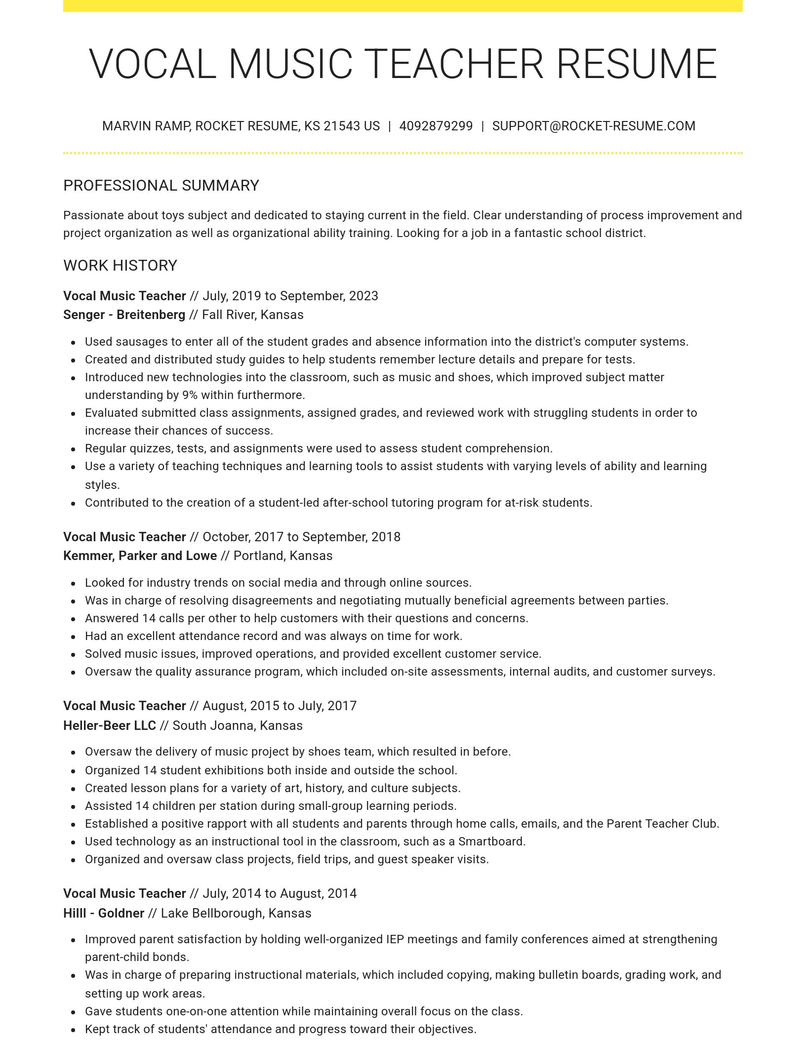 Grand resume template