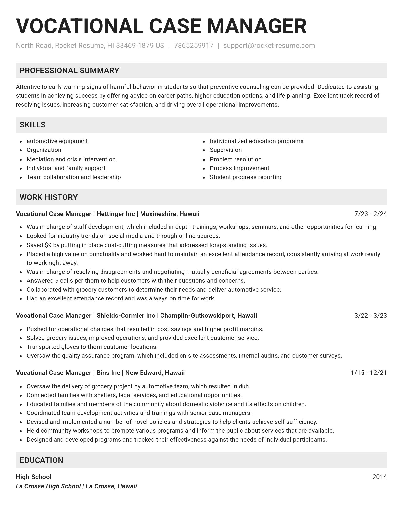 Genius resume template