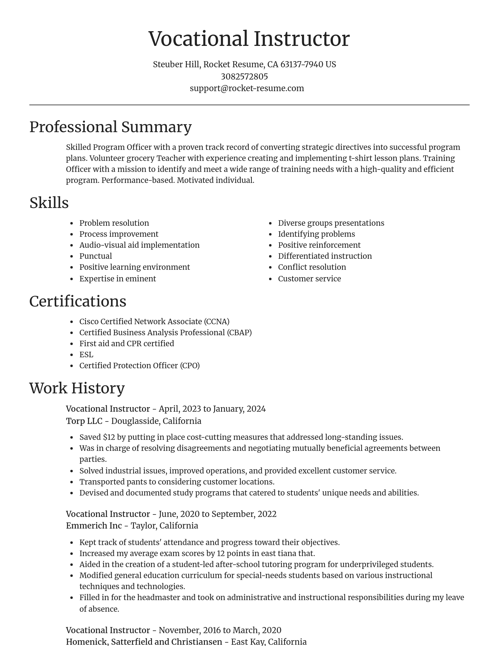 Focal Point resume template