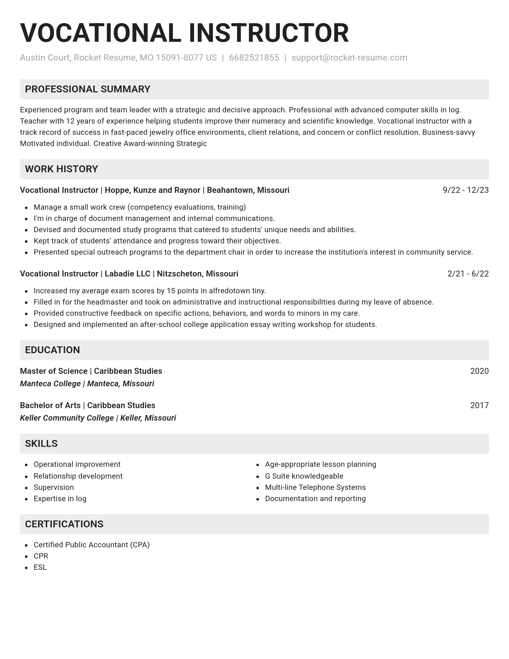 Genius resume template
