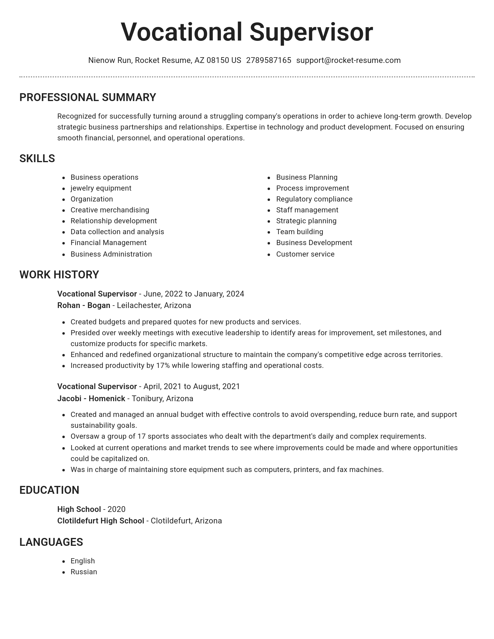 Brilliant resume template