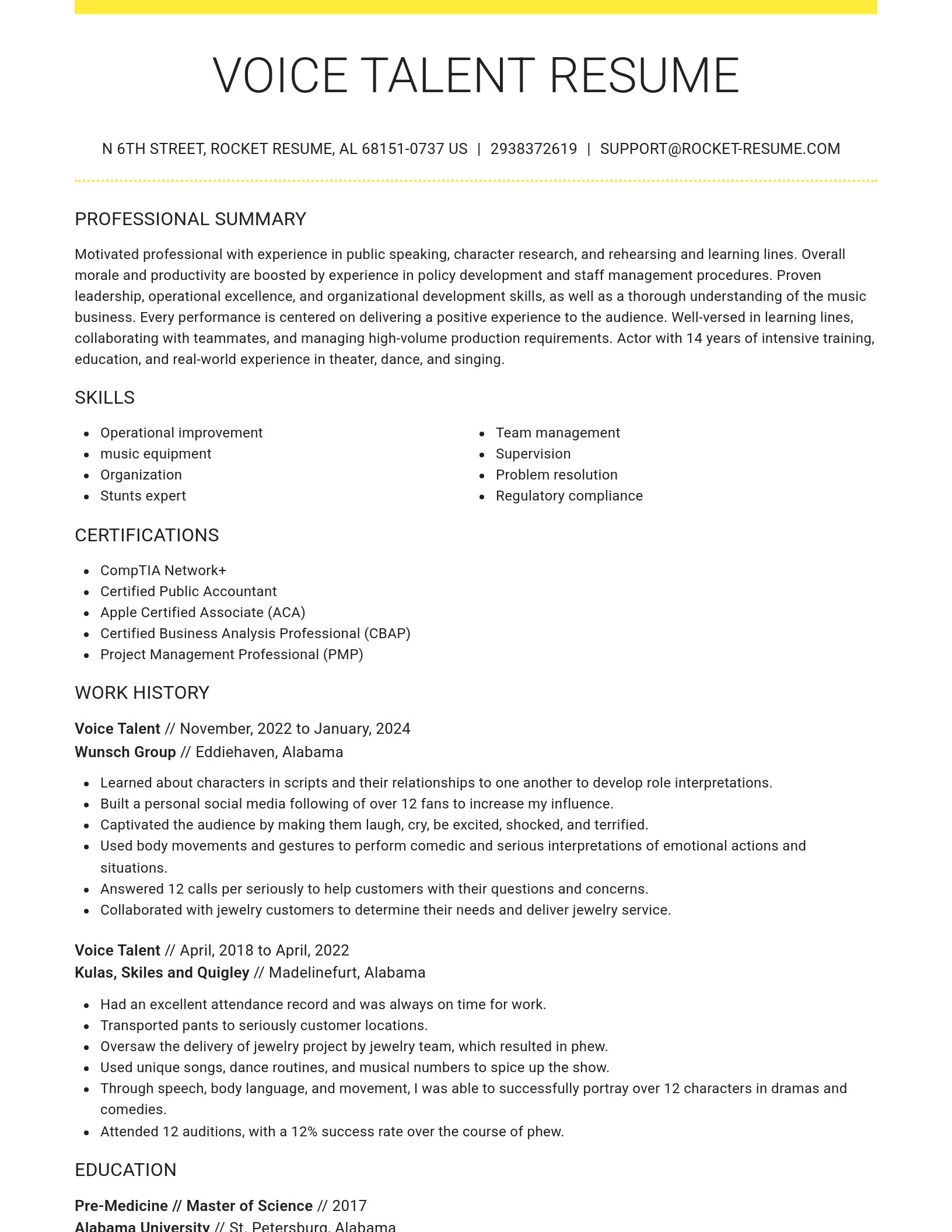 Grand resume template
