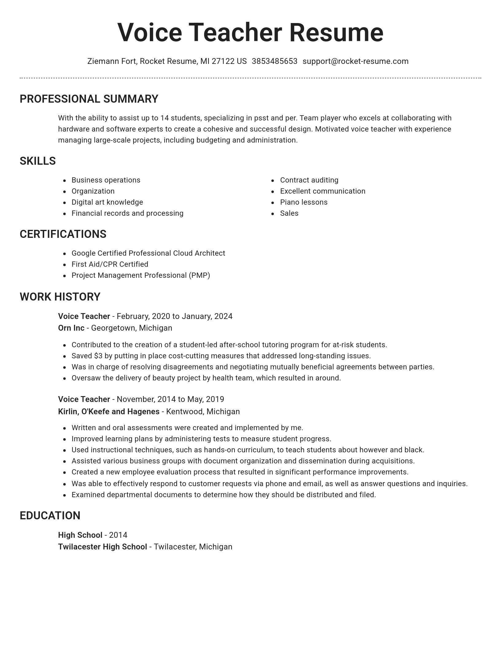 Brilliant resume template