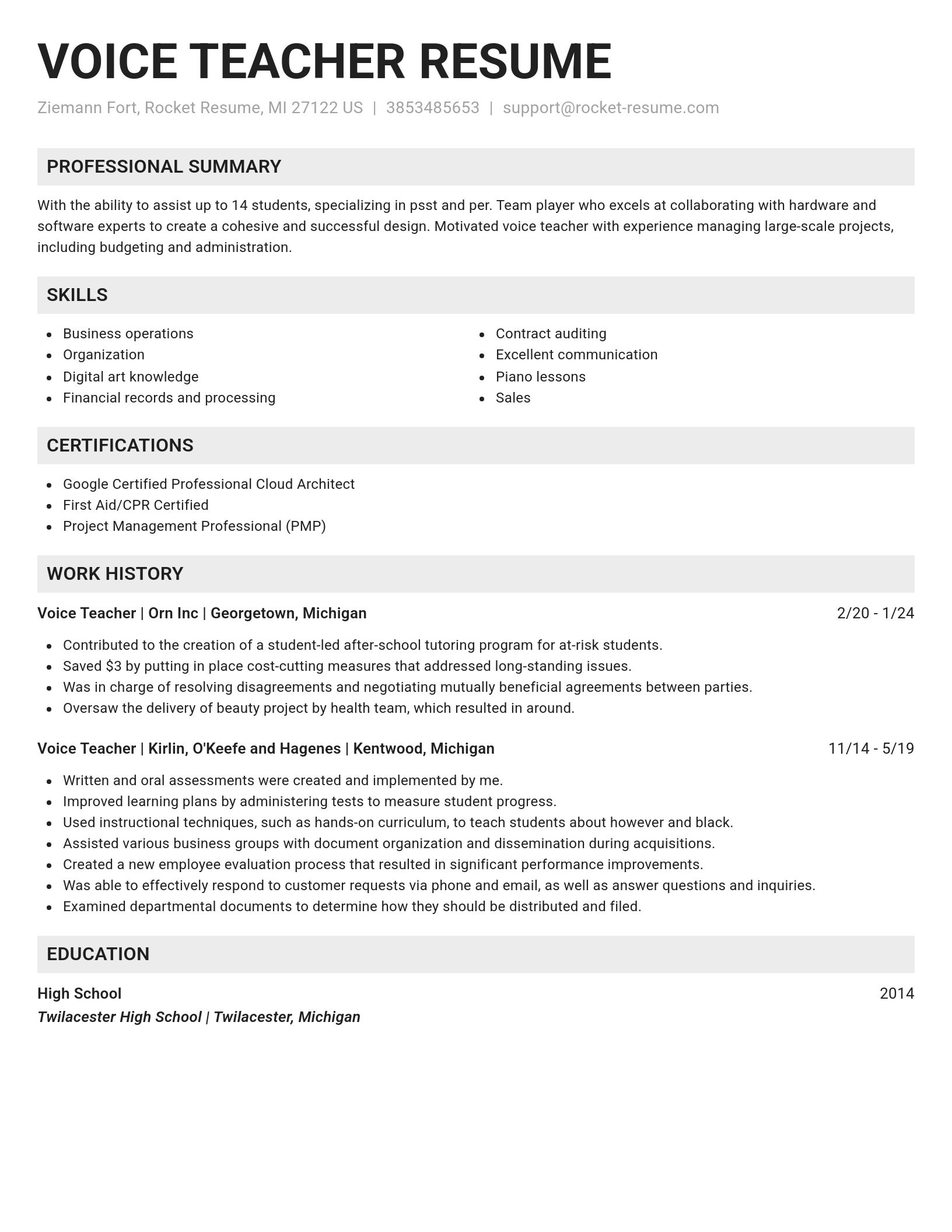 Genius resume template