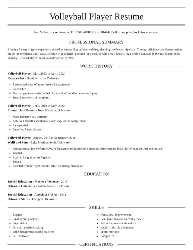 Elegant resume template