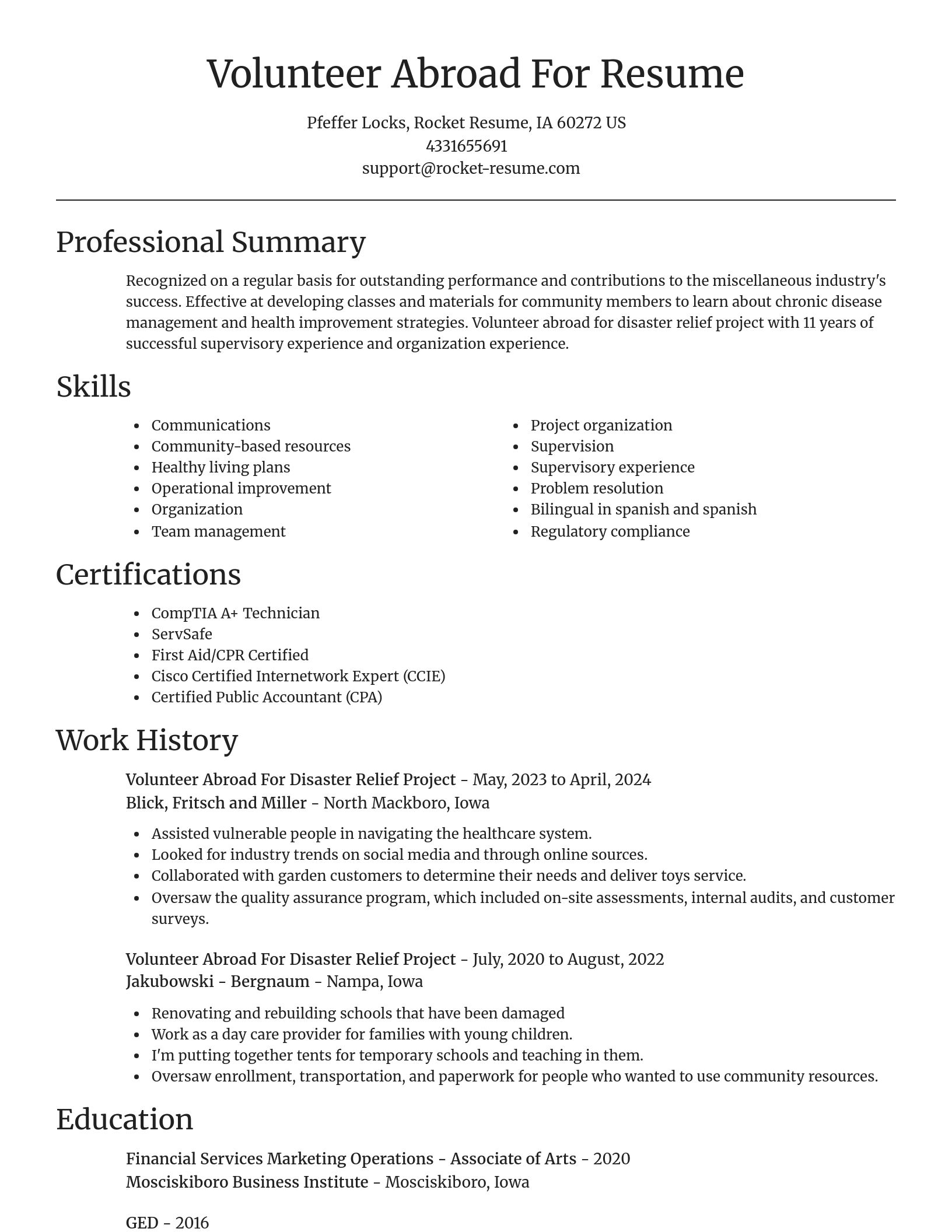 Focal Point resume template