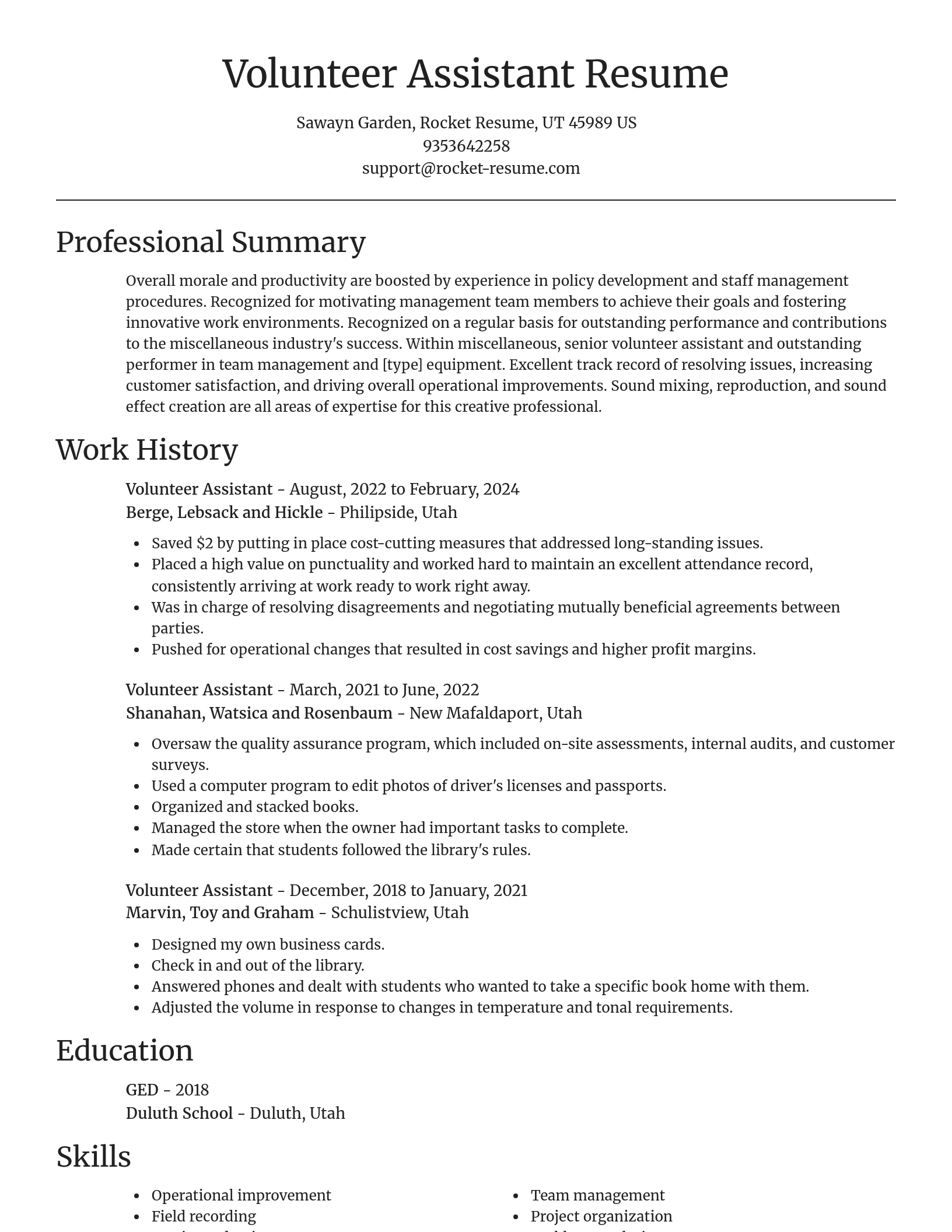 Focal Point resume template