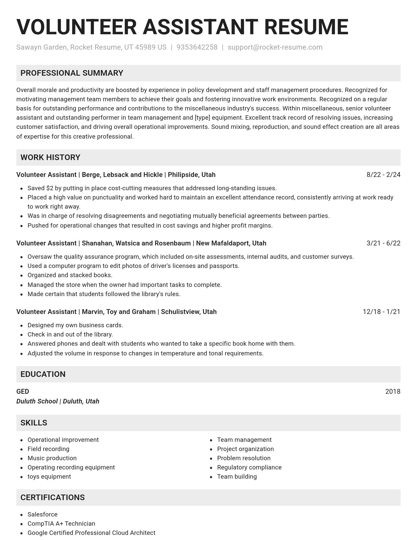 Genius resume template