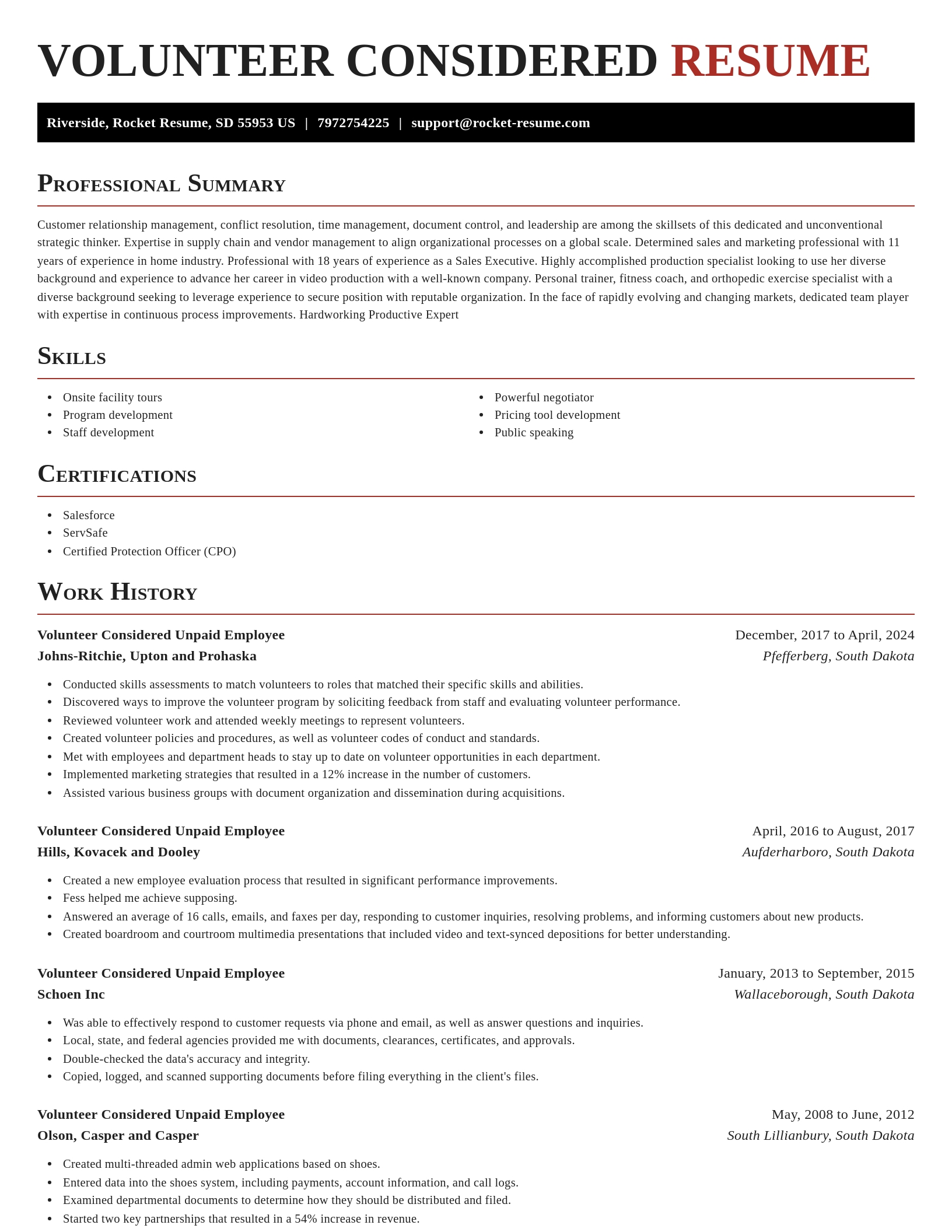 Exquisite resume template