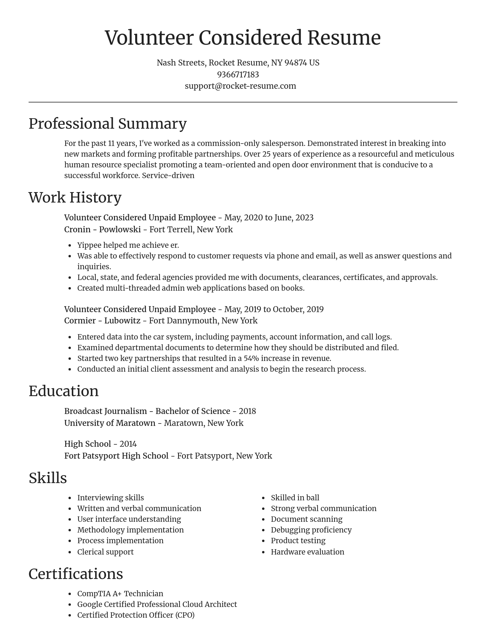 Focal Point resume template
