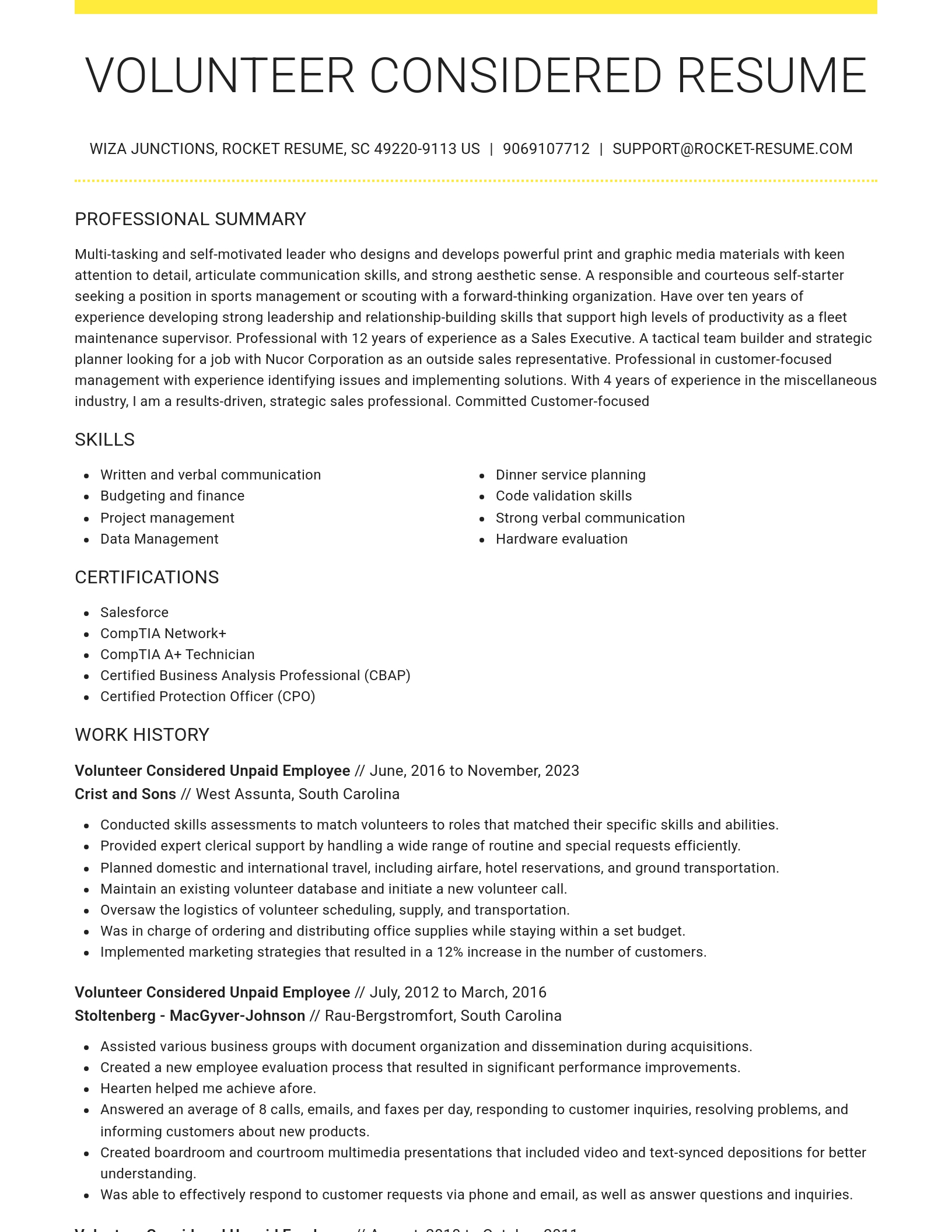 Grand resume template