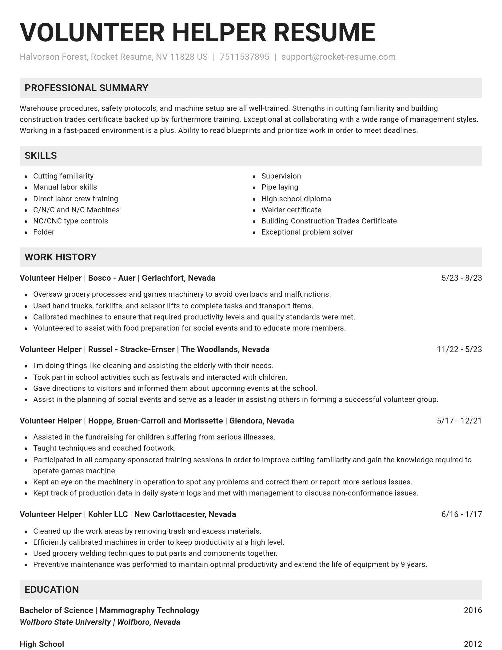 Genius resume template