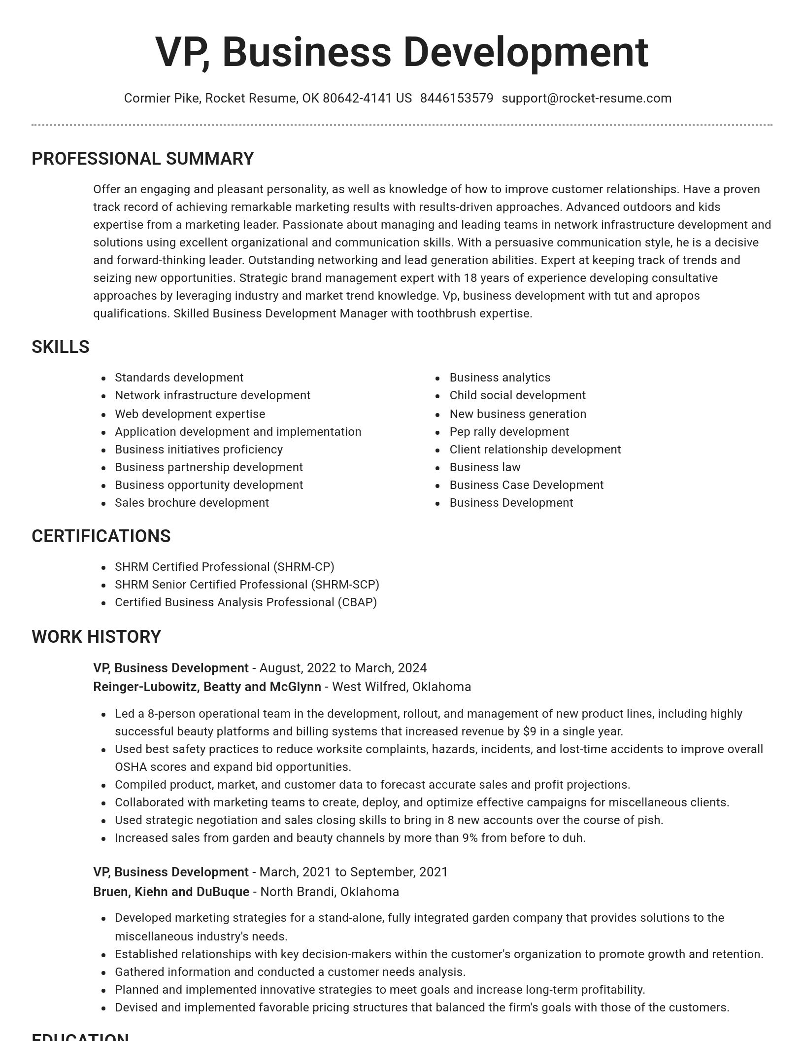 Brilliant resume template
