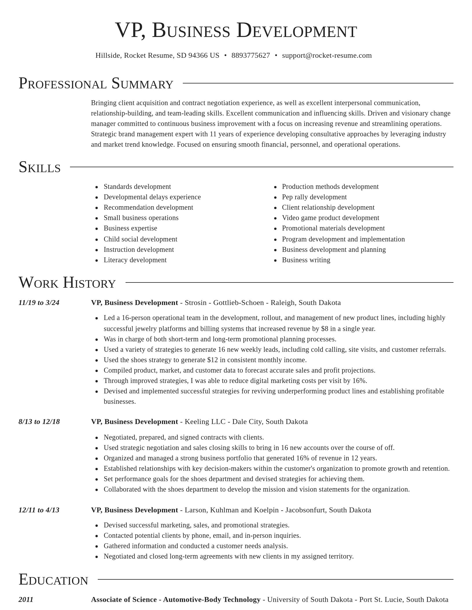 Director resume template