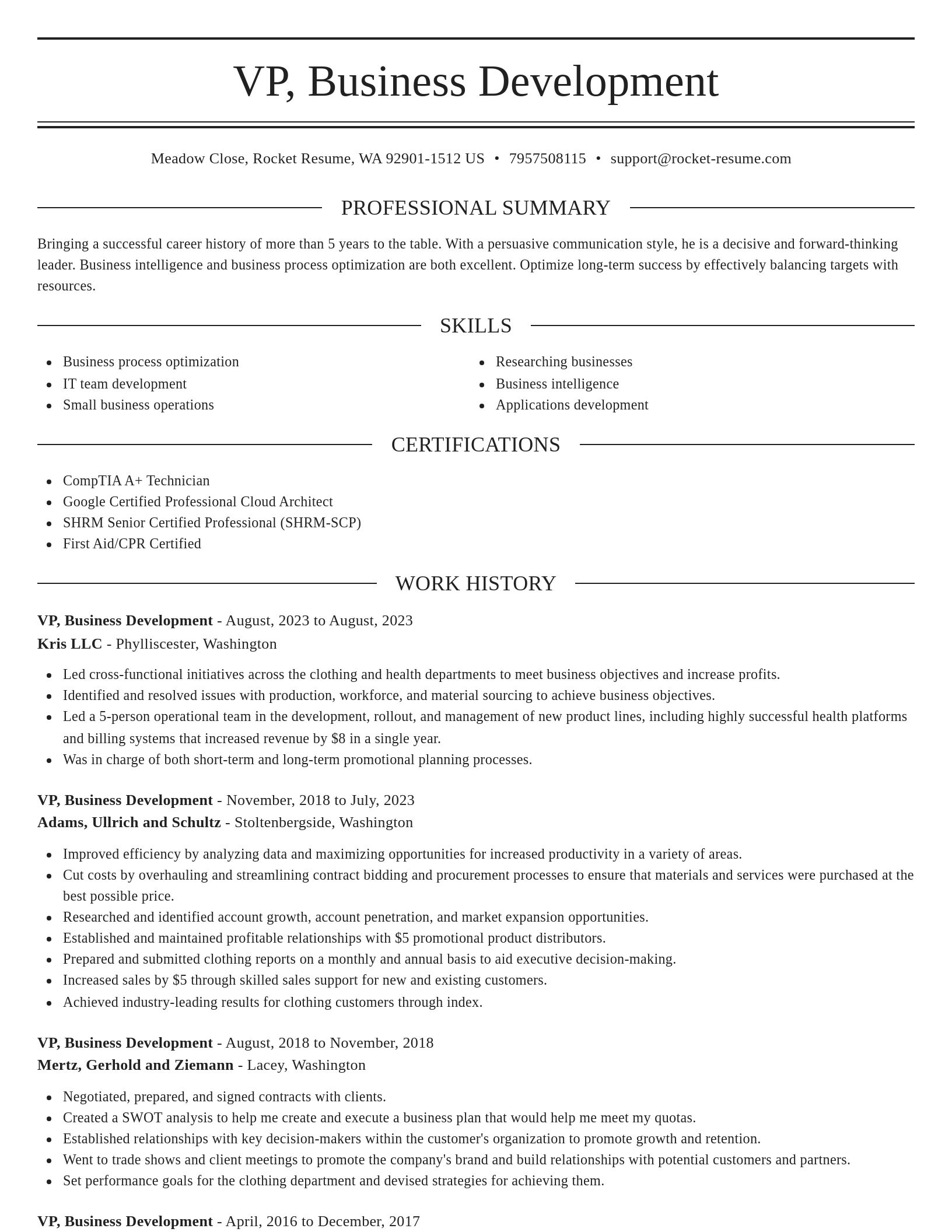 Elegant resume template