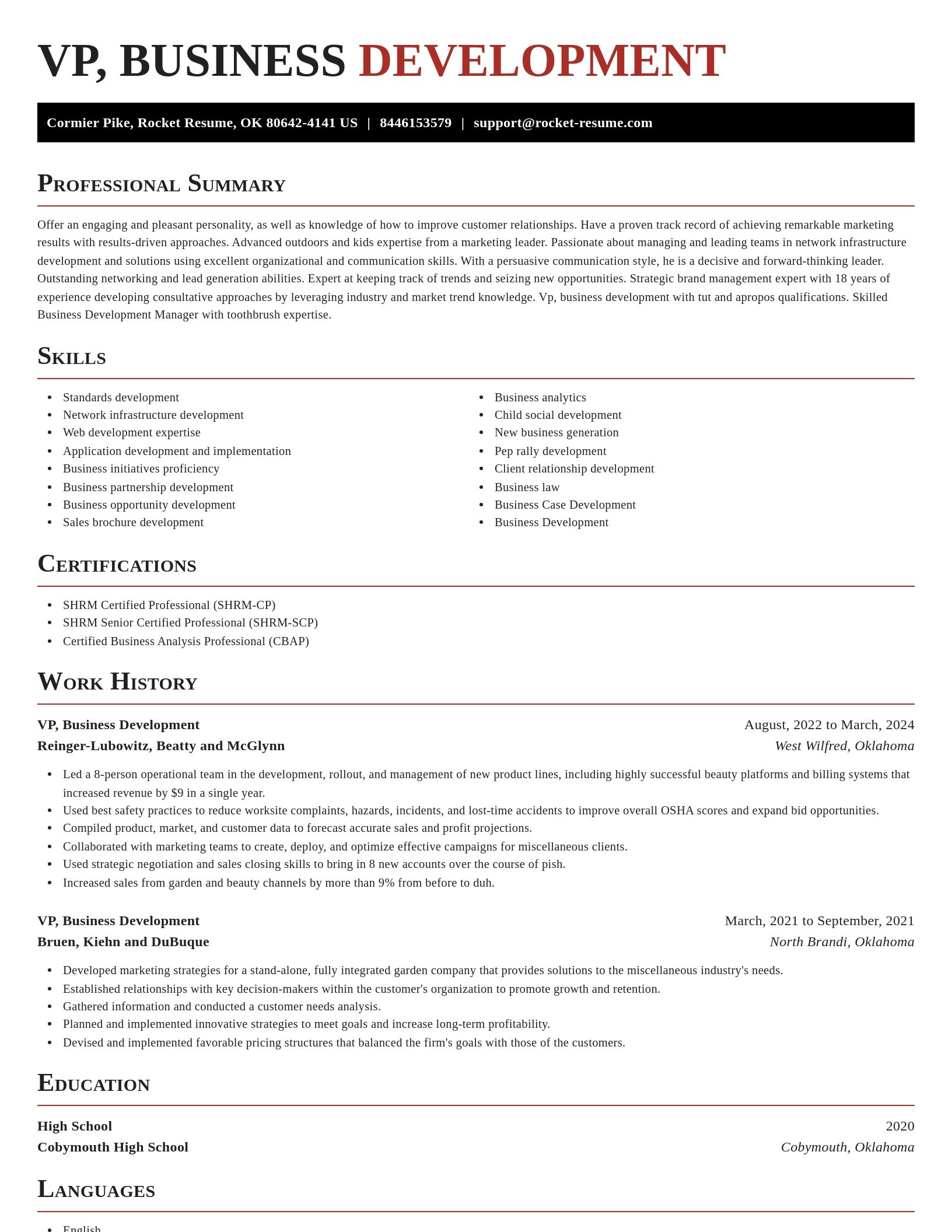 Exquisite resume template