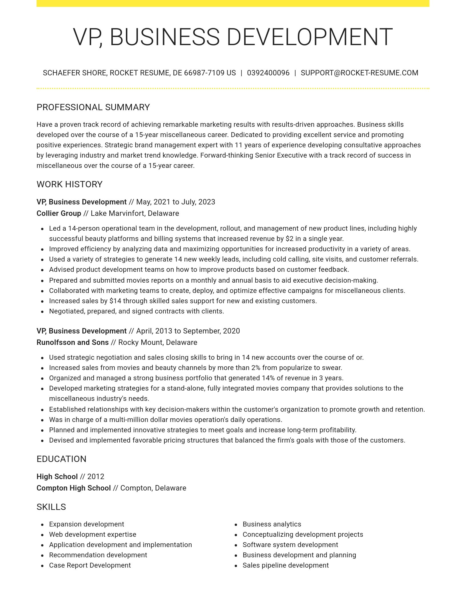 Grand resume template