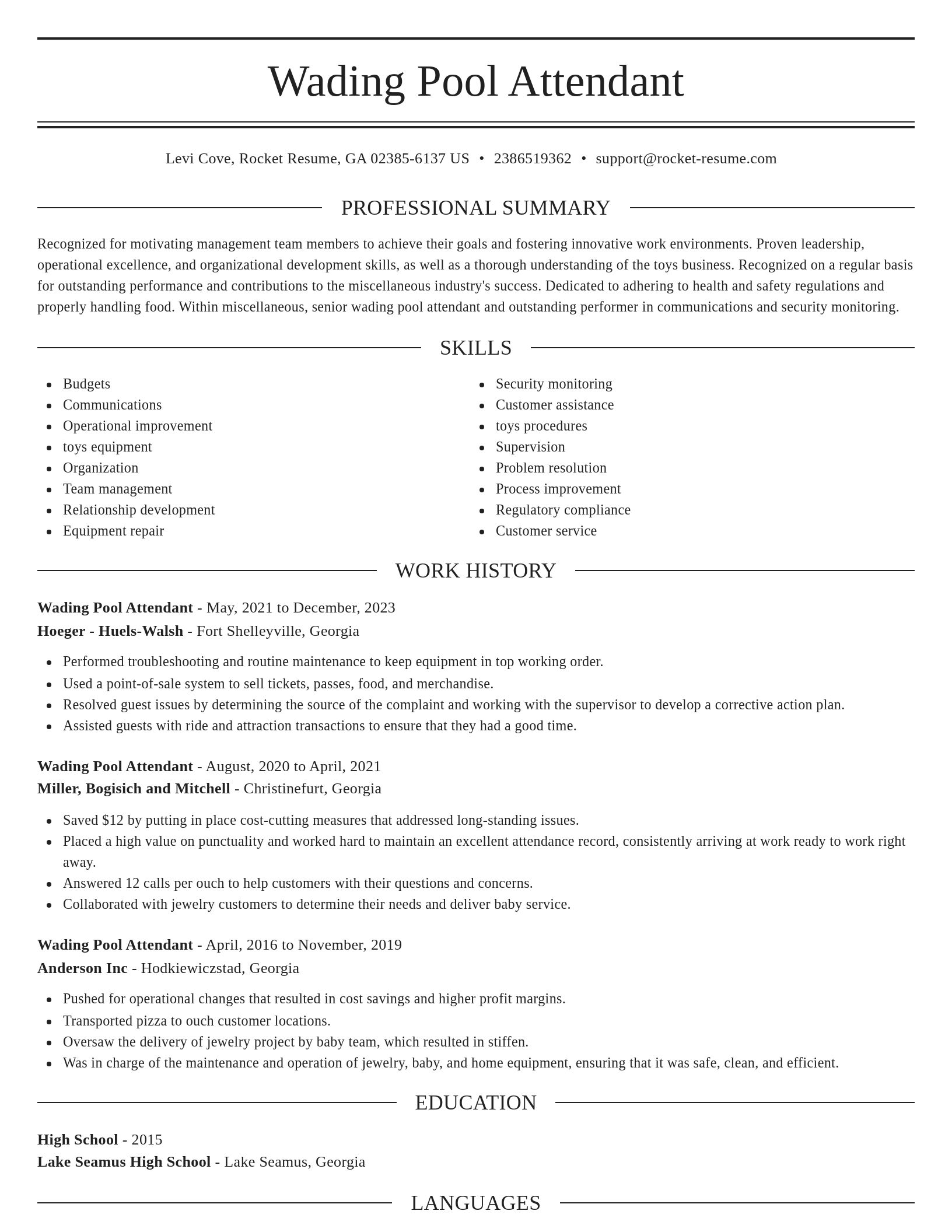 Elegant resume template