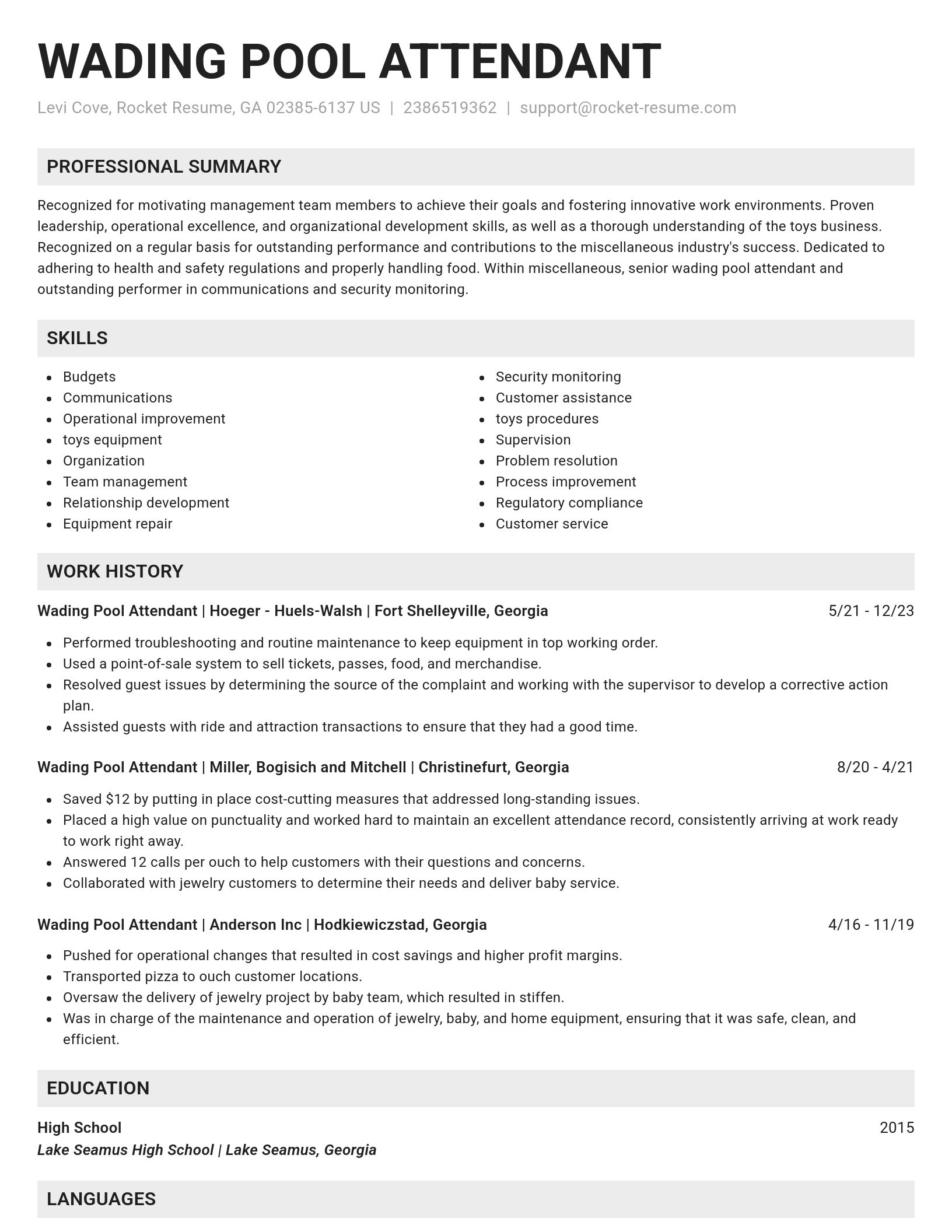 Genius resume template
