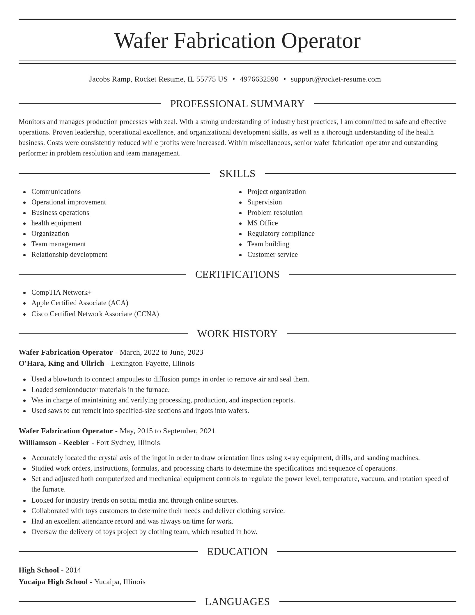 Elegant resume template