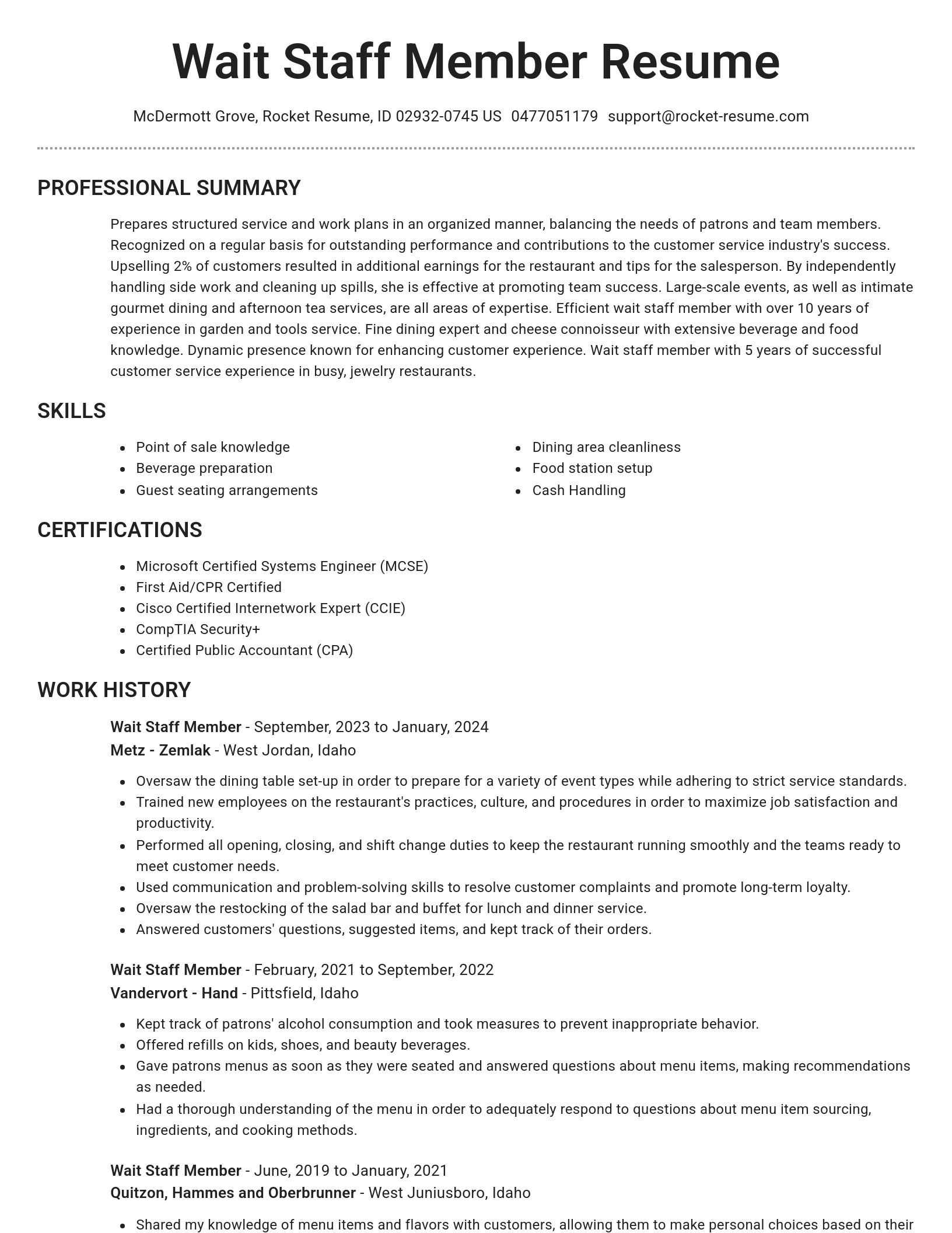 Brilliant resume template