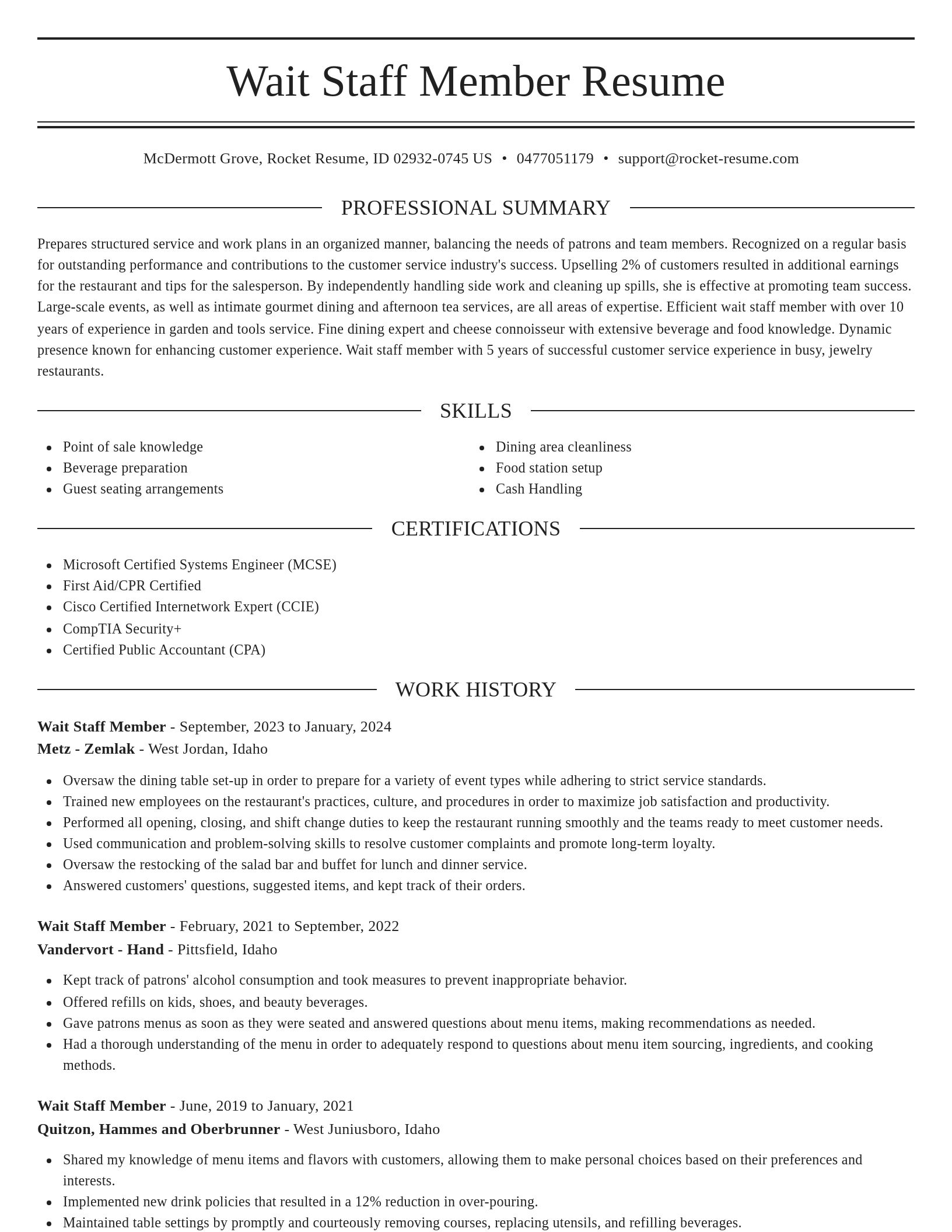 Elegant resume template
