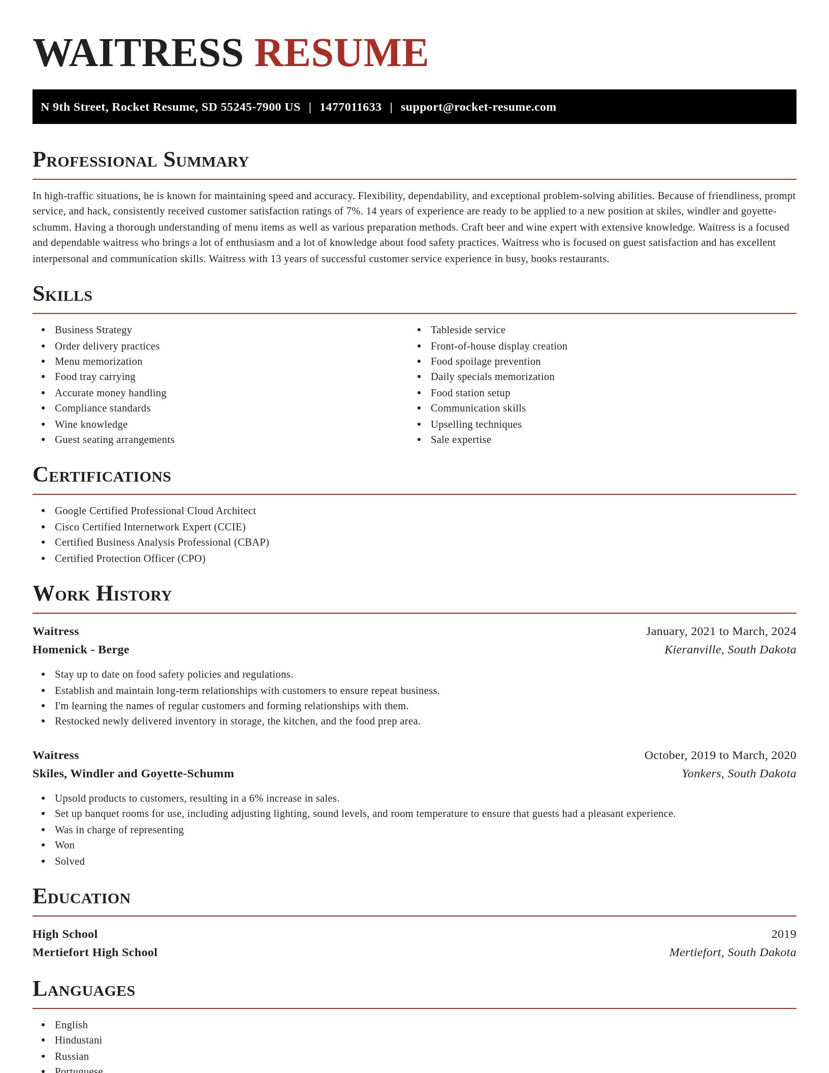 Exquisite resume template